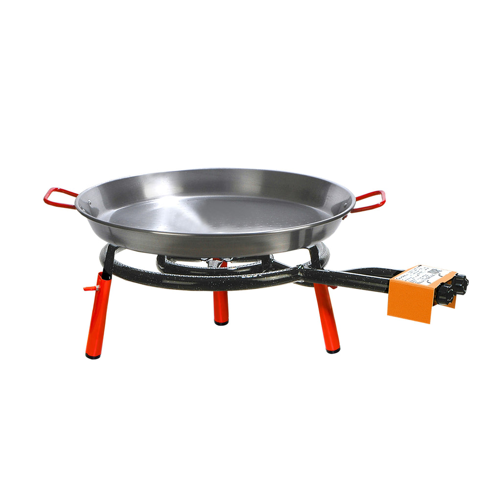 Garcima 46cm Valencia Paella Table Top Gas Burner Set - Carbon Steel