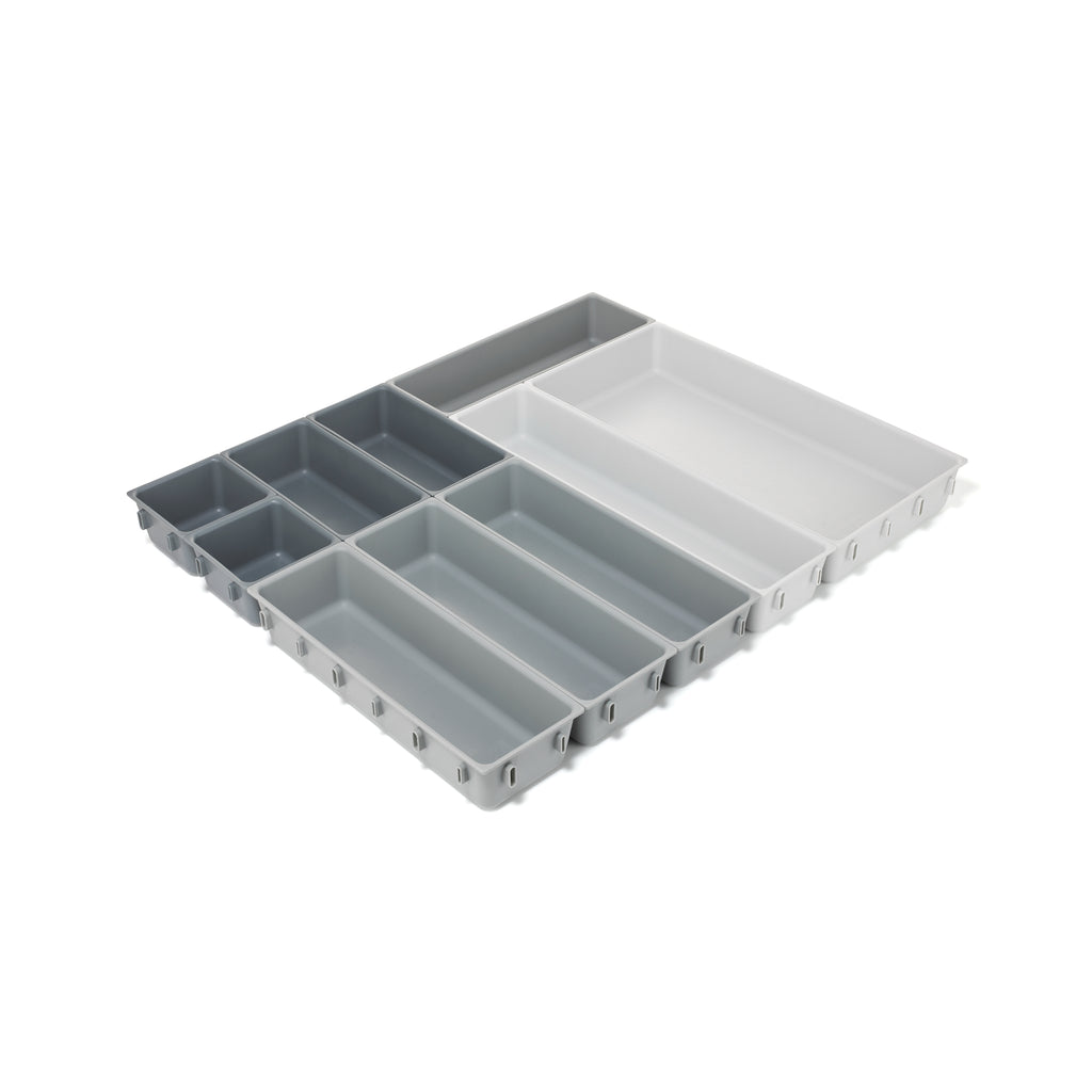 Joseph Joseph Blox 10 Piece Drawer Organiser Set - Stone
