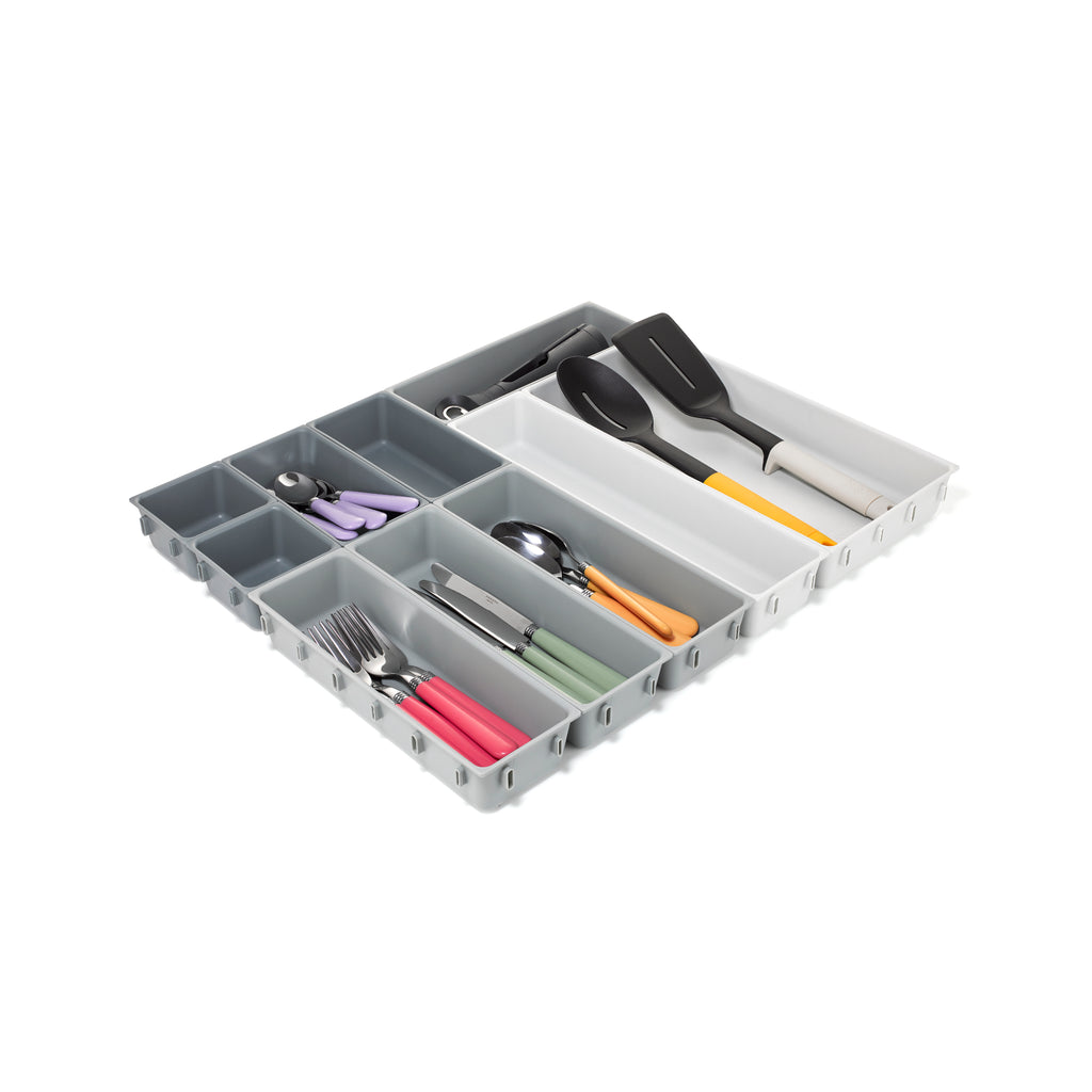 Joseph Joseph Blox 10 Piece Drawer Organiser Set - Stone