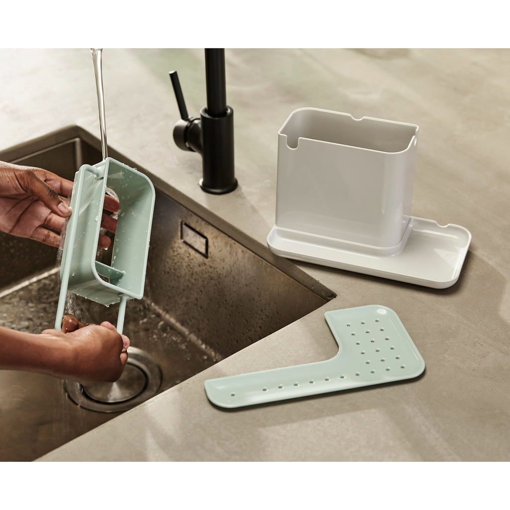 Joseph Joseph  Caddy Sink Tidy - Light Stone/Sage