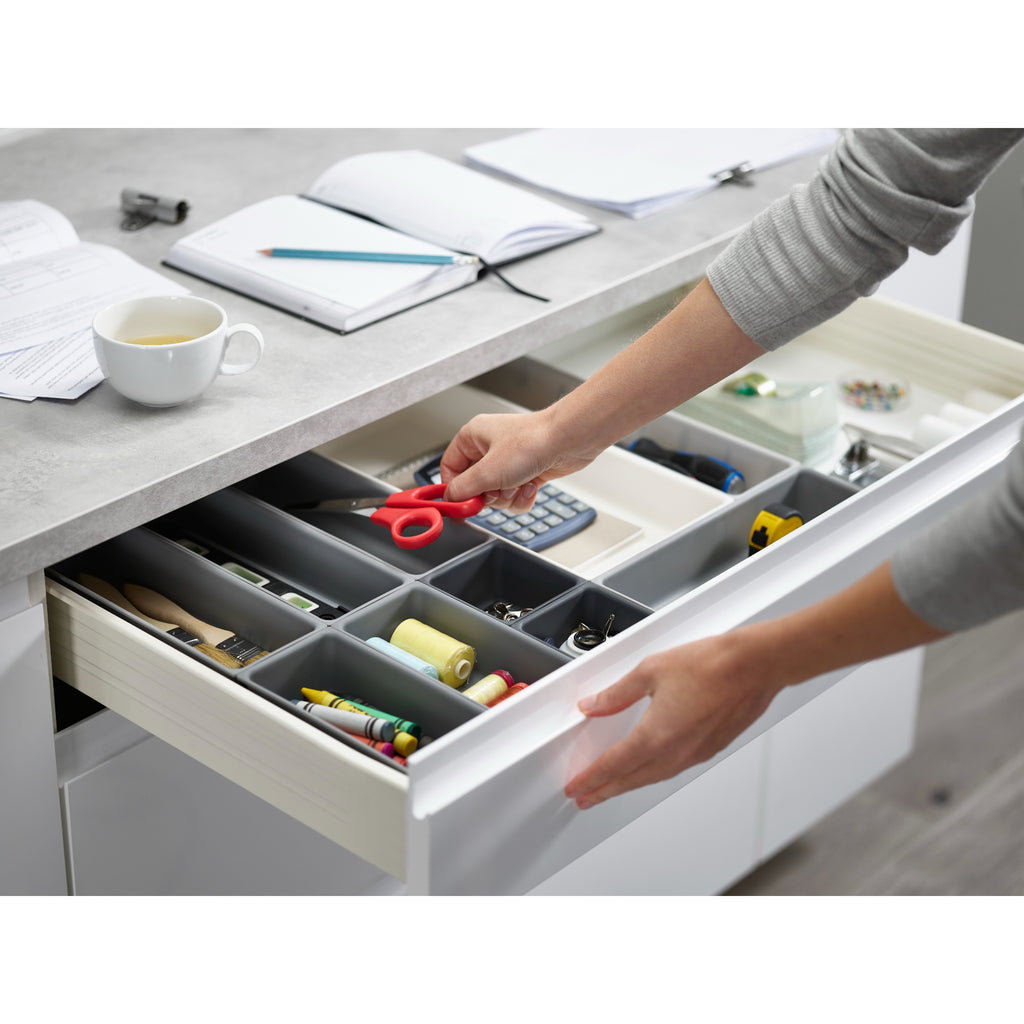 Joseph Joseph Blox 10 Piece Drawer Organiser Set - Grey