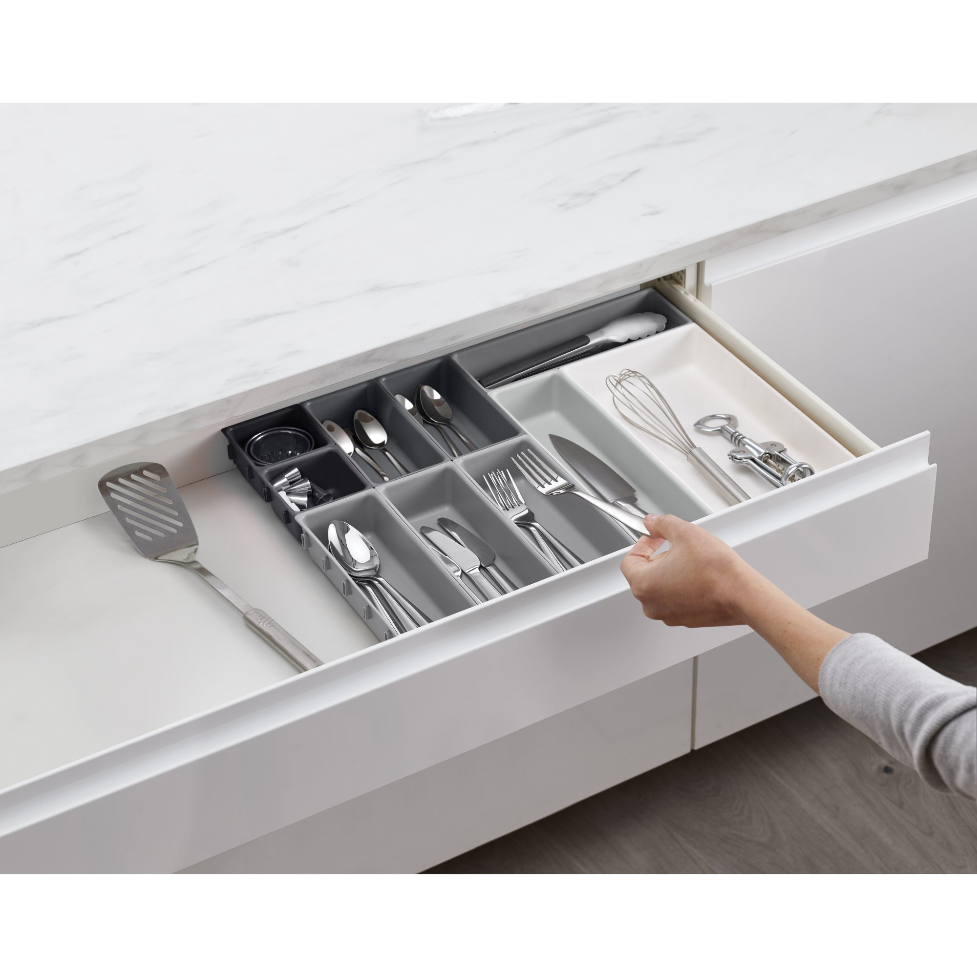 Joseph Joseph Blox 10 Piece Drawer Organiser Set - Grey