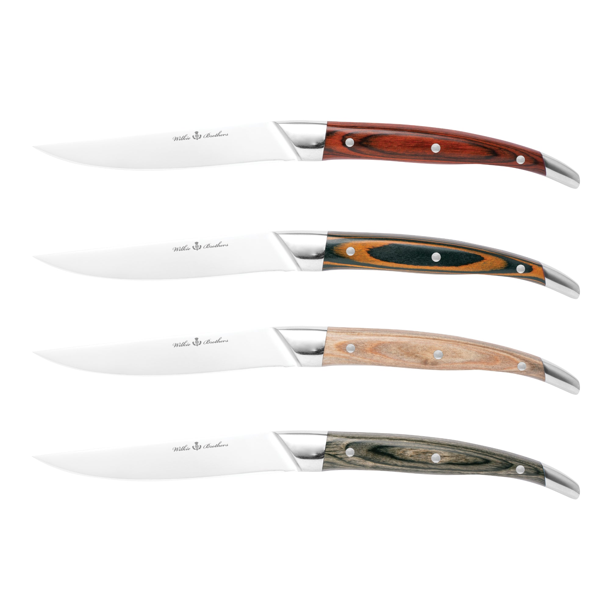 Wilkie Brothers 4 Piece Pakka Steak Knife Set - Stainless steel