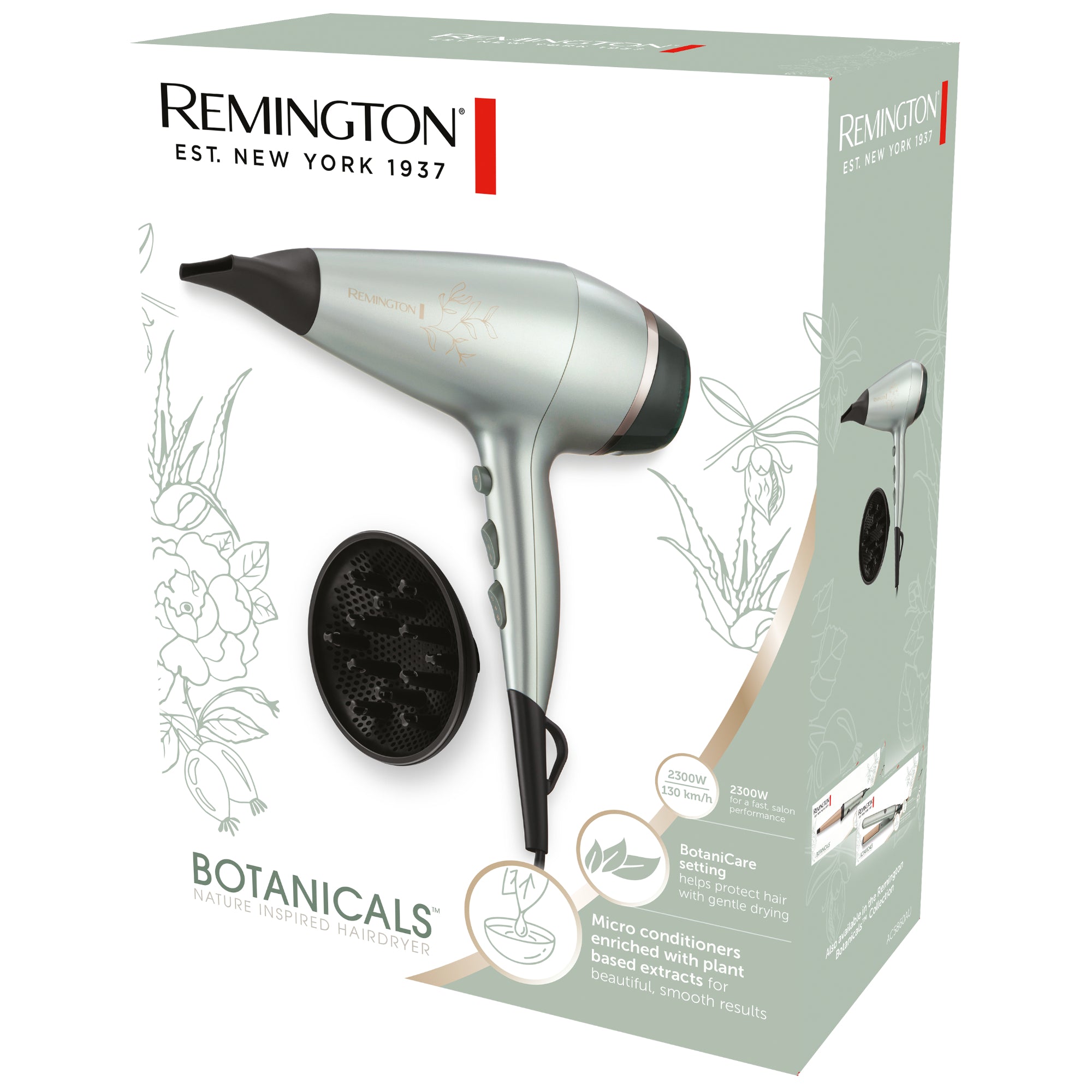 Remington Botanicals? Hairdryer - Green