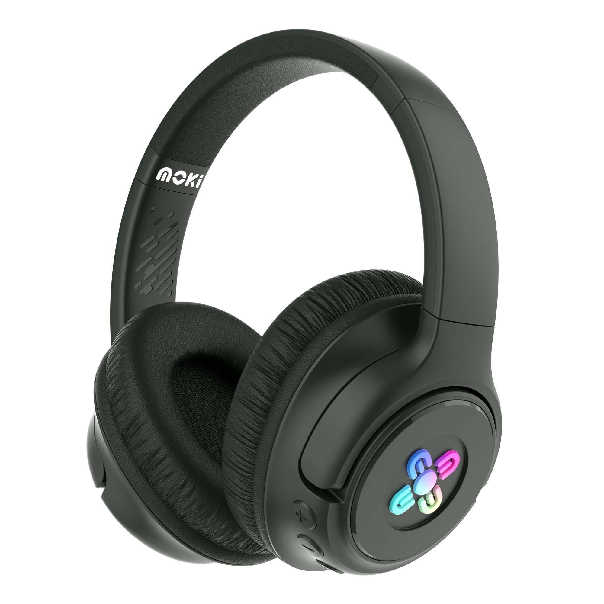 Moki Mixi LED Volume Limited Wireless Headphones - Black
