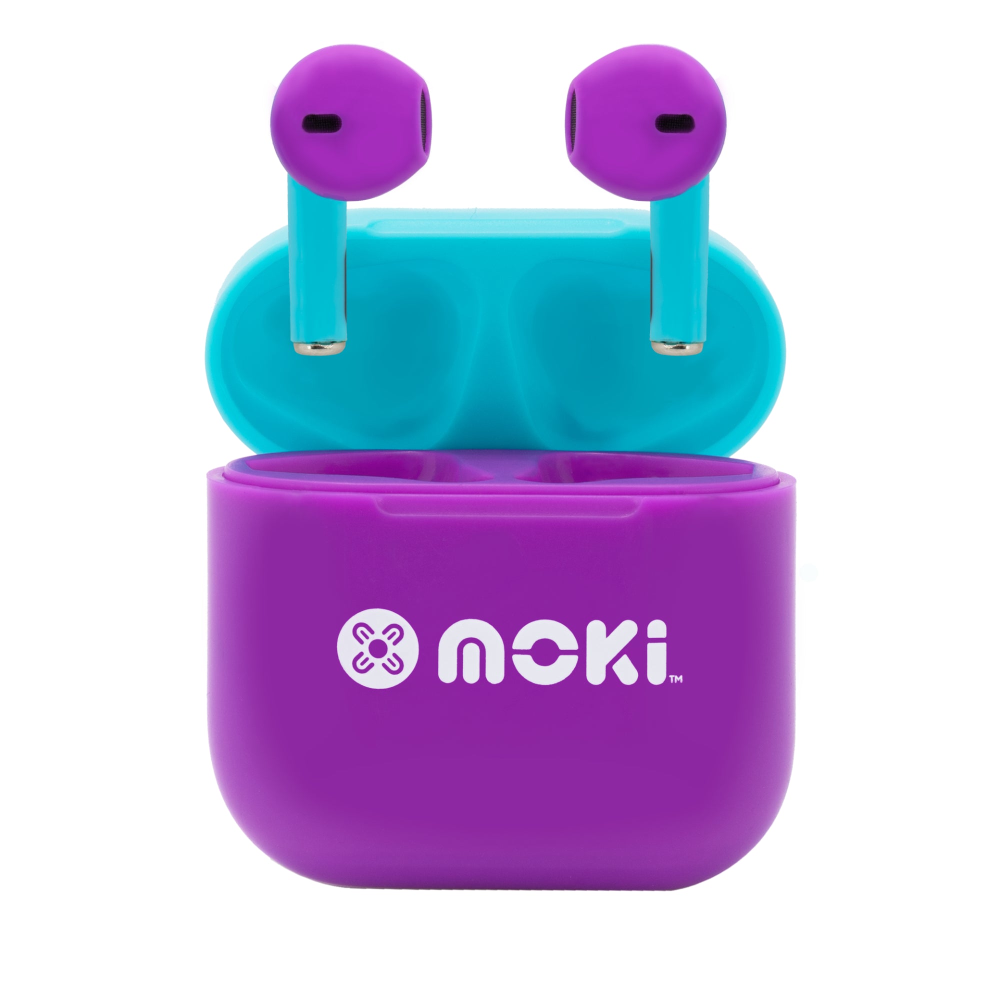 Moki MokiPods Mini TWS Earphones for Kids Volume Limited - Purple/Aqua