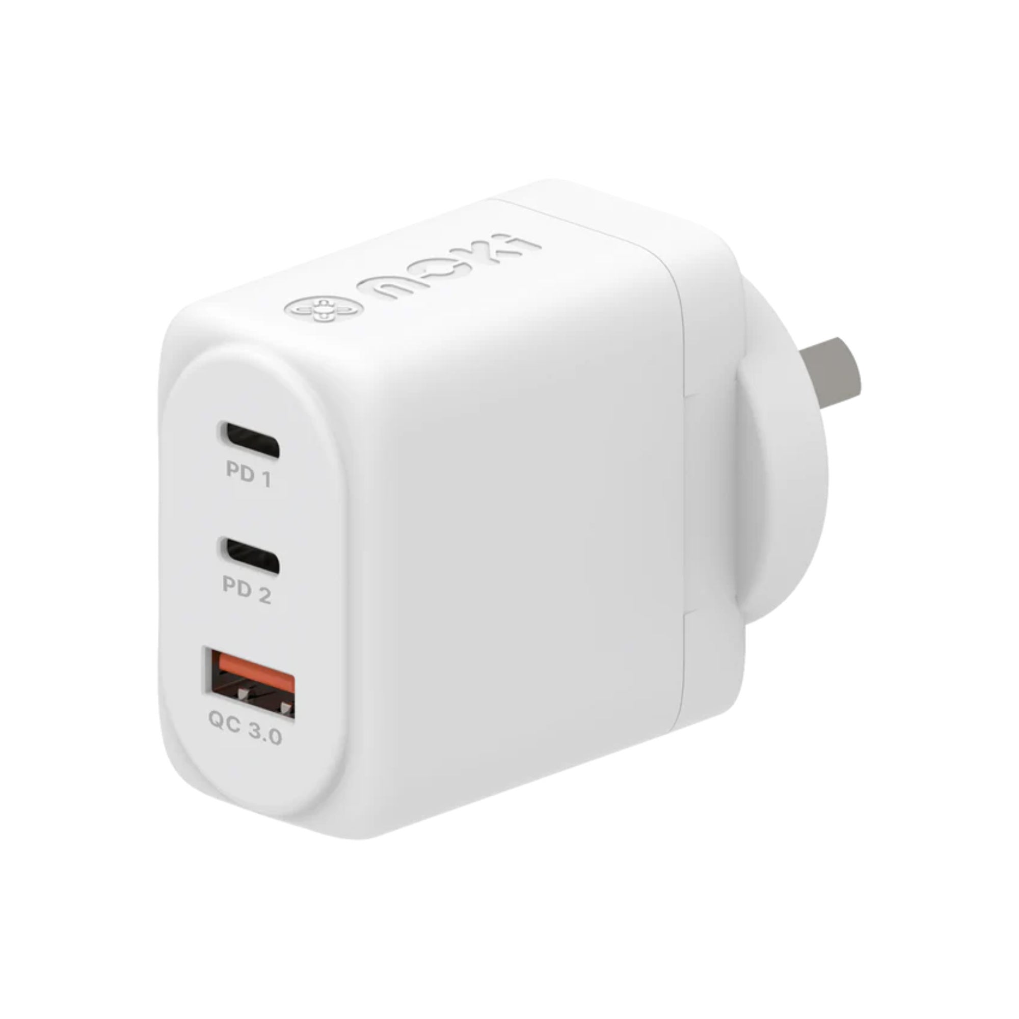 Moki PD 65W GaN Wall Charger - 2 x PD USB-C + QC 3.0 USB-A