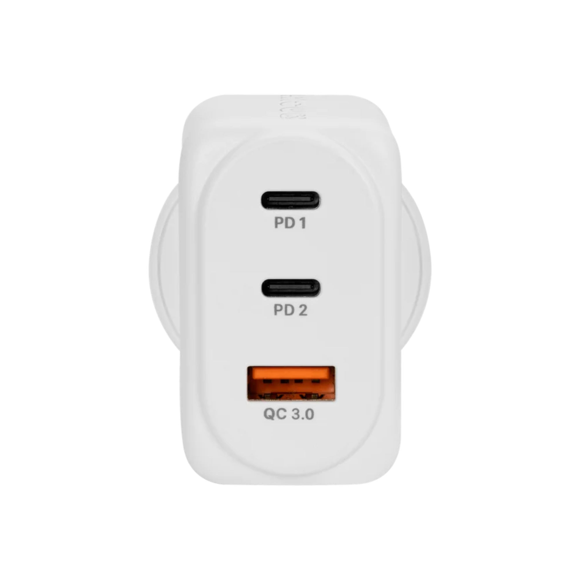 Moki PD 65W GaN Wall Charger - 2 x PD USB-C + QC 3.0 USB-A