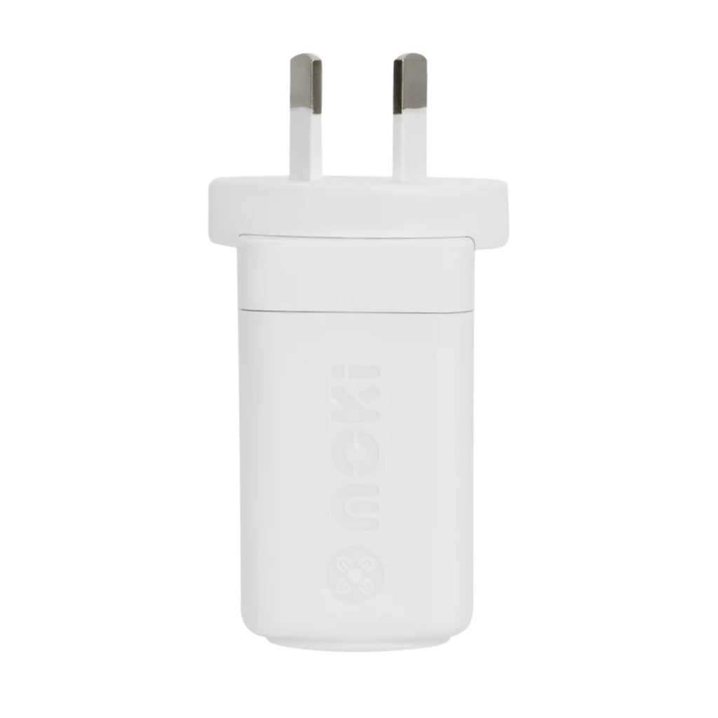 Moki PD 65W GaN Wall Charger - 2 x PD USB-C + QC 3.0 USB-A
