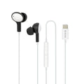 Moki Type-C Connect Earphones Inner Ear + Mic & Control - Black/White