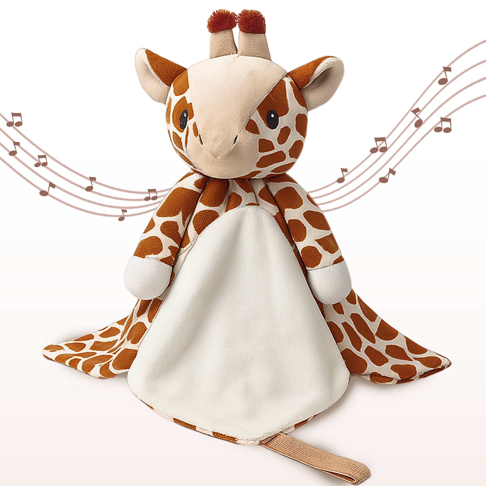 Love By Emi Dark Giraffe Musical Comforter -Brown