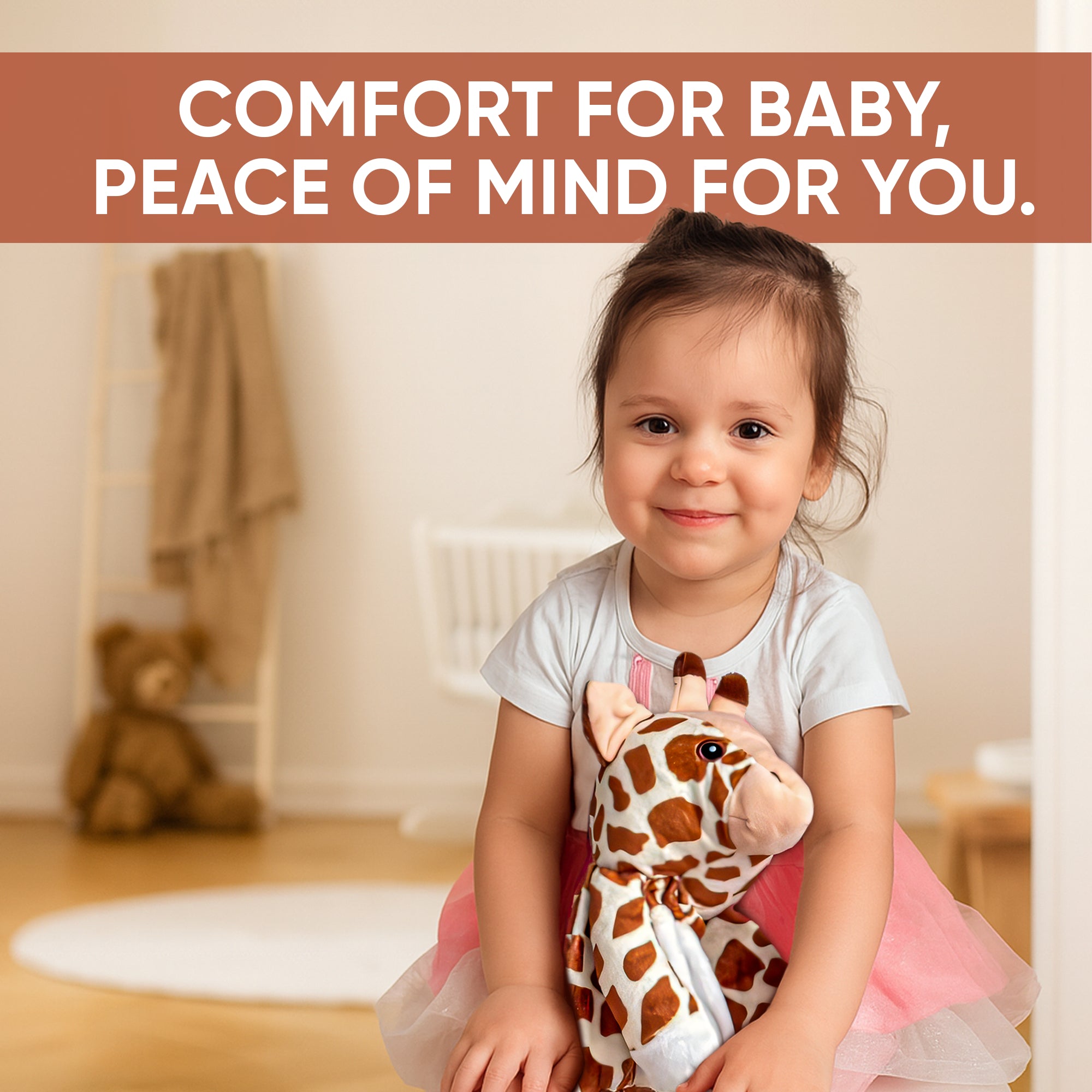Love By Emi Dark Giraffe Musical Comforter -Brown