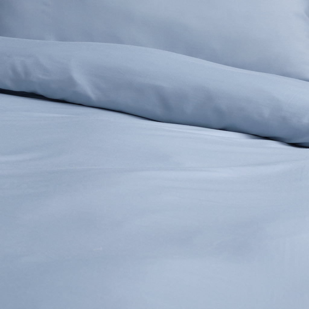 Canningvale Alessia Bamboo Cotton Queen Quilt Cover Set - Fresco Blue