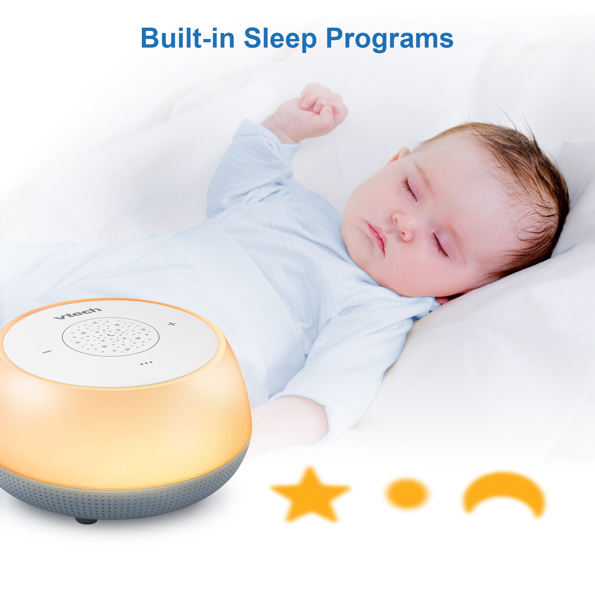 VTech Baby Mini Storytelling Soother with Sleep Trainer - White