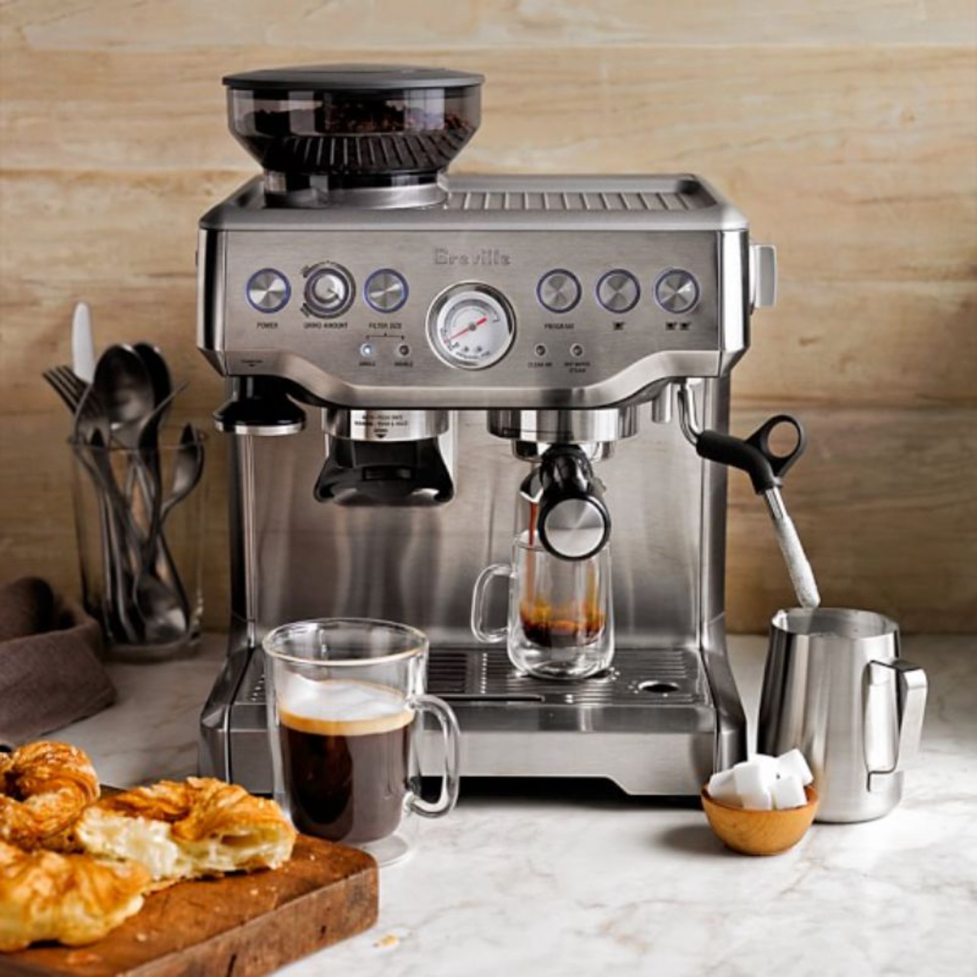 Breville the Barista Express� Coffee Machine - Silver