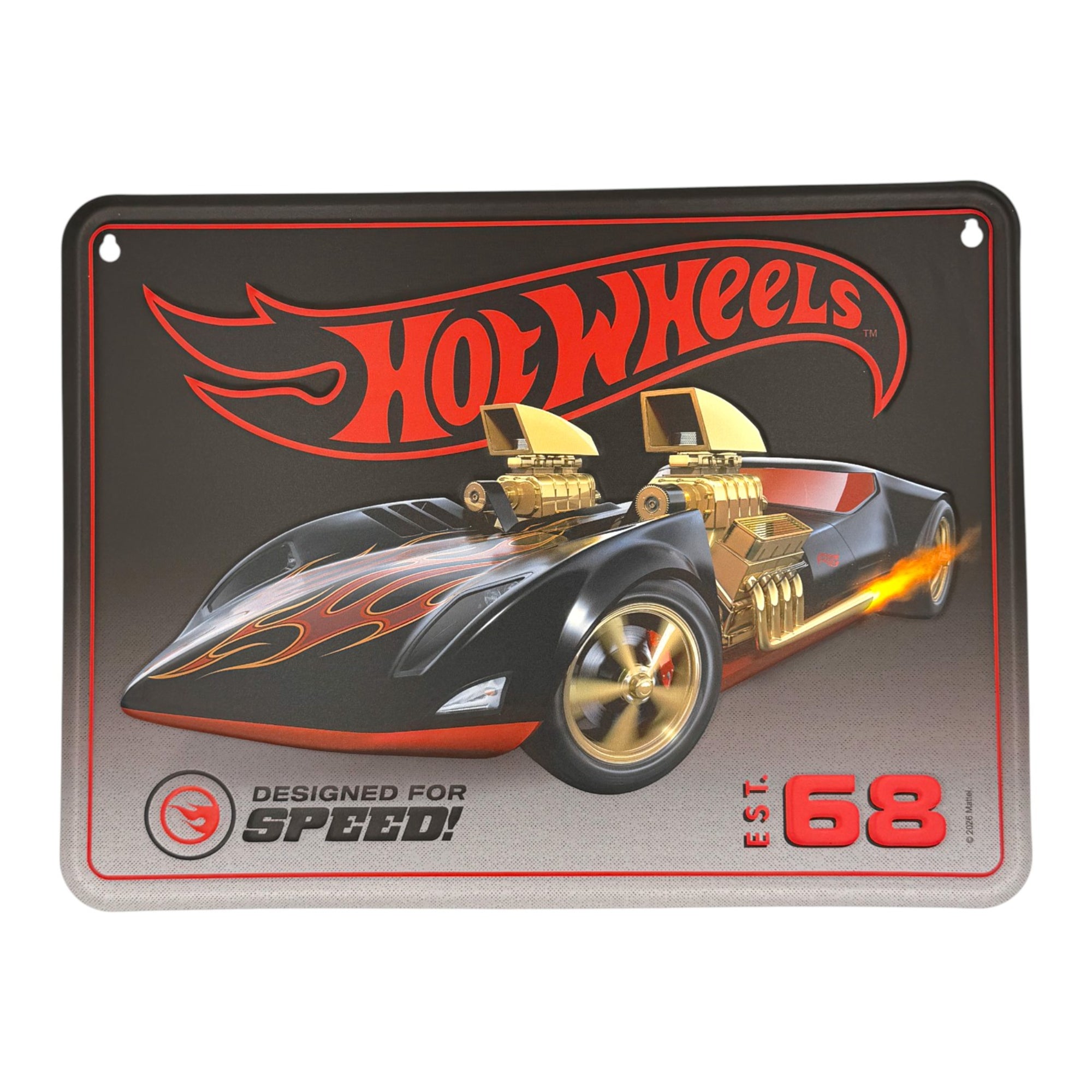Hot Wheels 36 Car LED Display Case & Wall Sign Pack - Multi