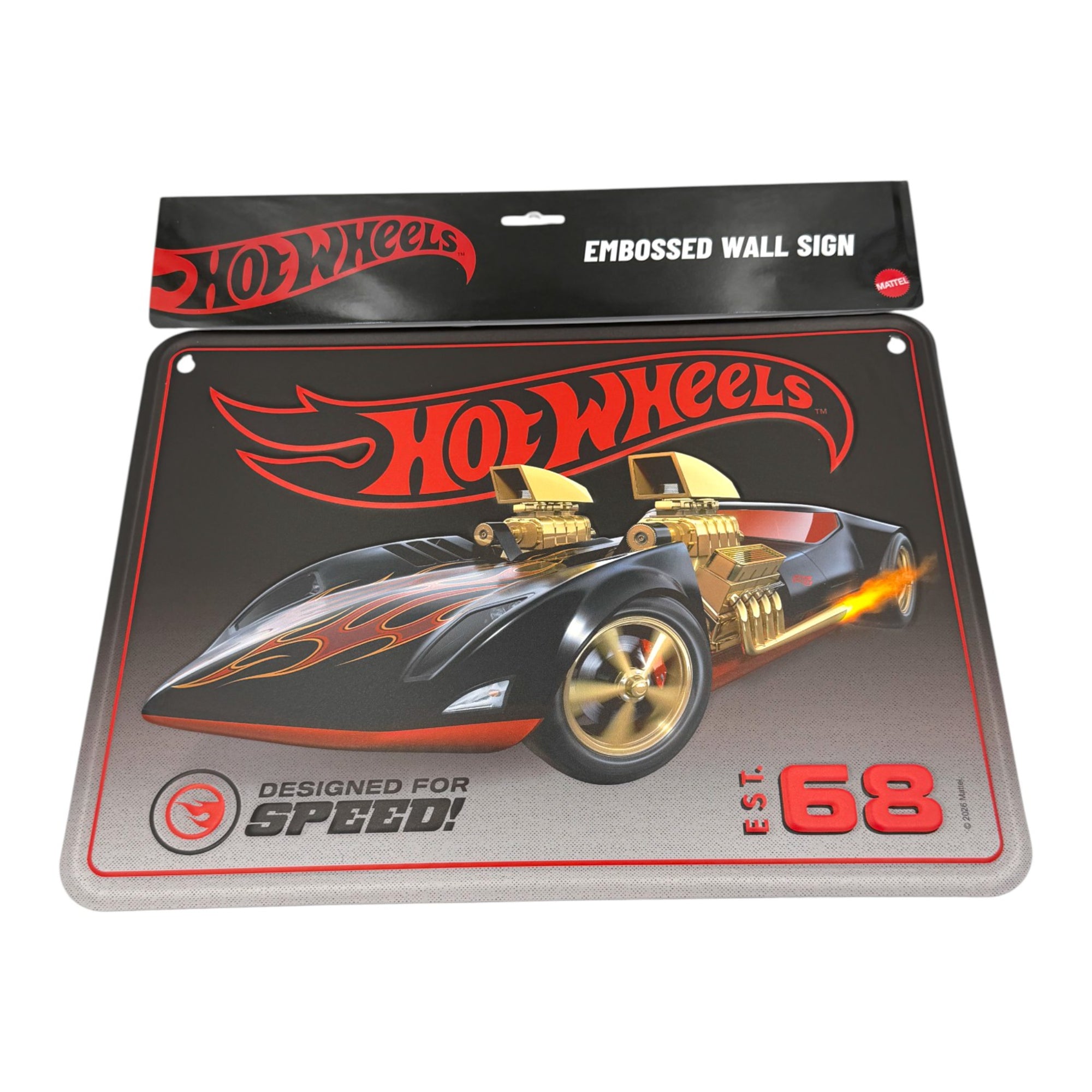 Hot Wheels 36 Car LED Display Case & Wall Sign Pack - Multi