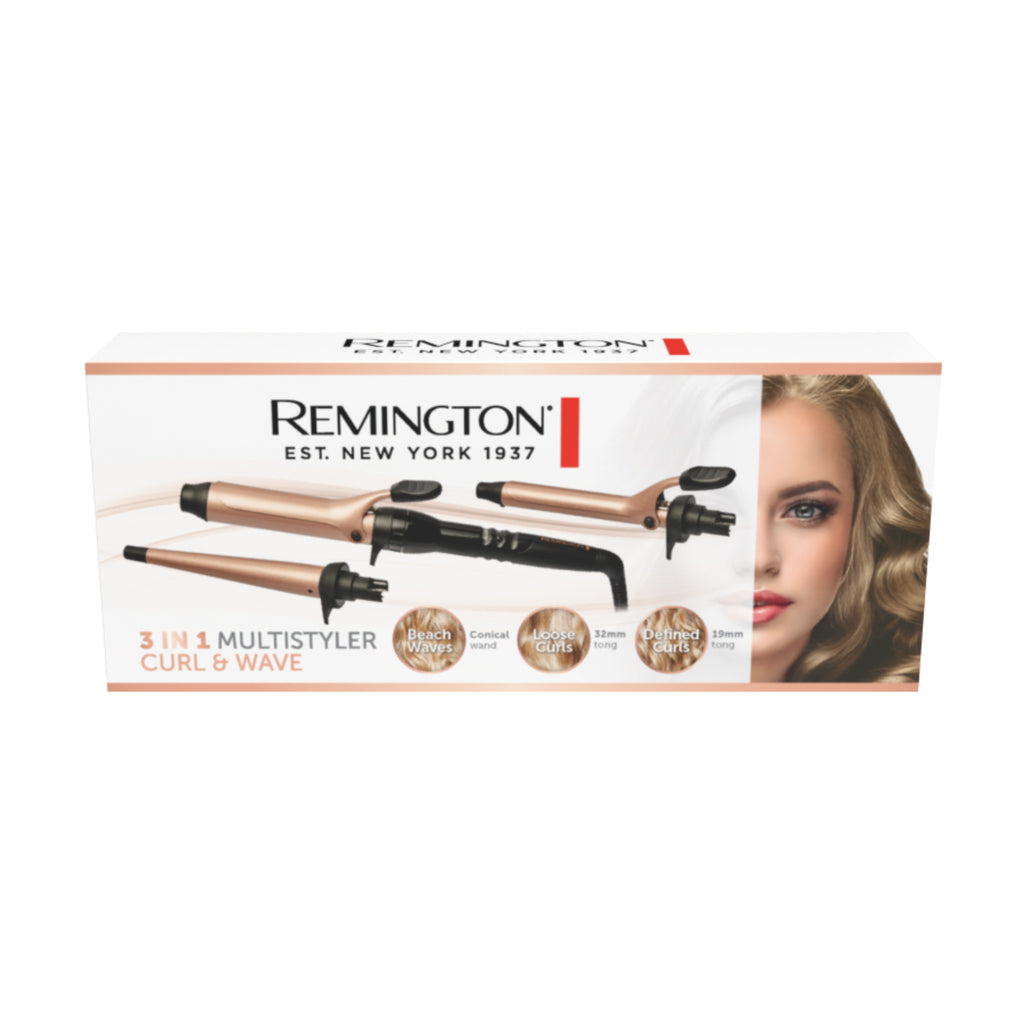 Remington 3-in-1 Multistyler - Hair Curler & Waver