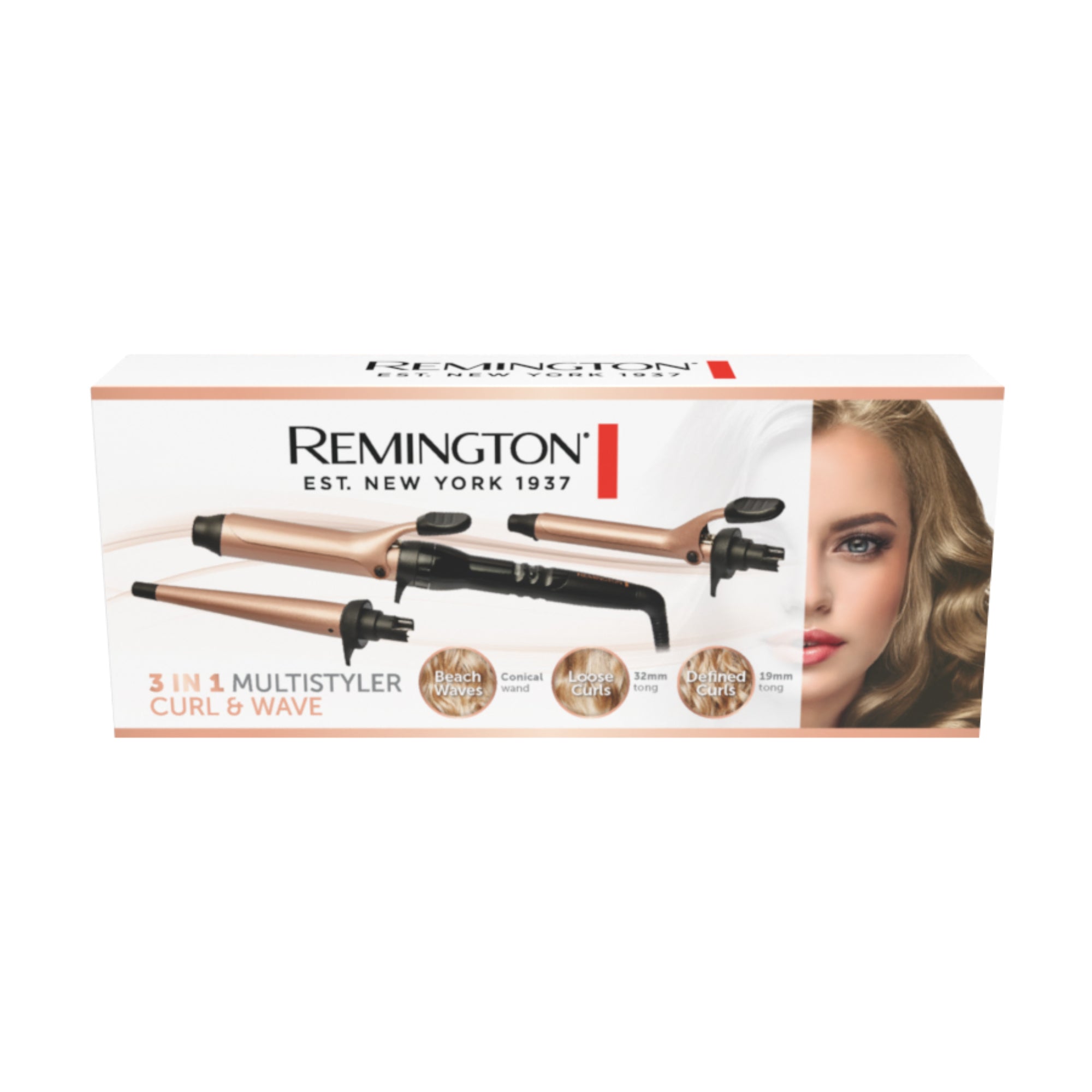 Remington 3-in-1 Multistyler - Hair Curler & Waver
