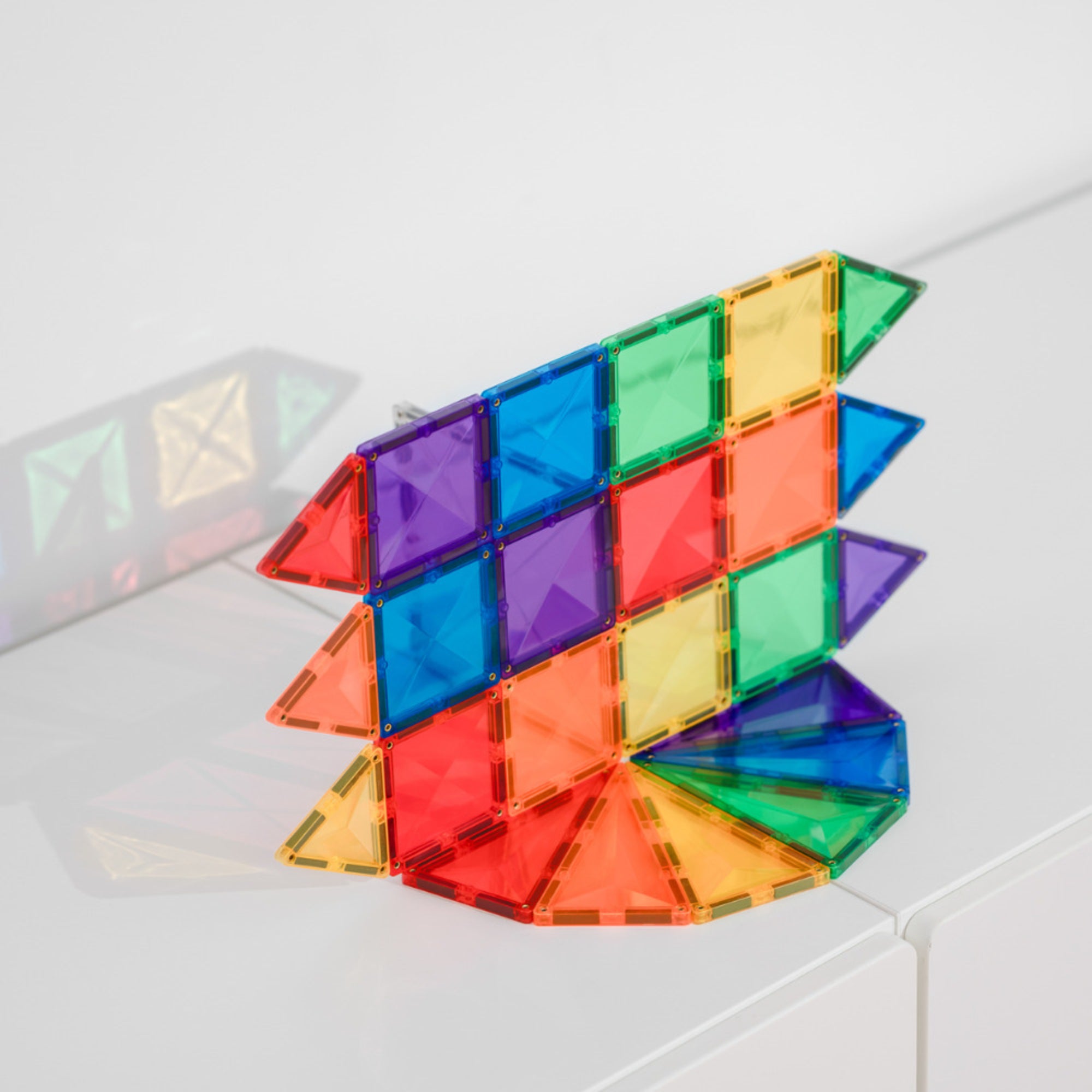 Connetix Multi Mini 24 Piece Magnetic Tiles Pack-Multi
