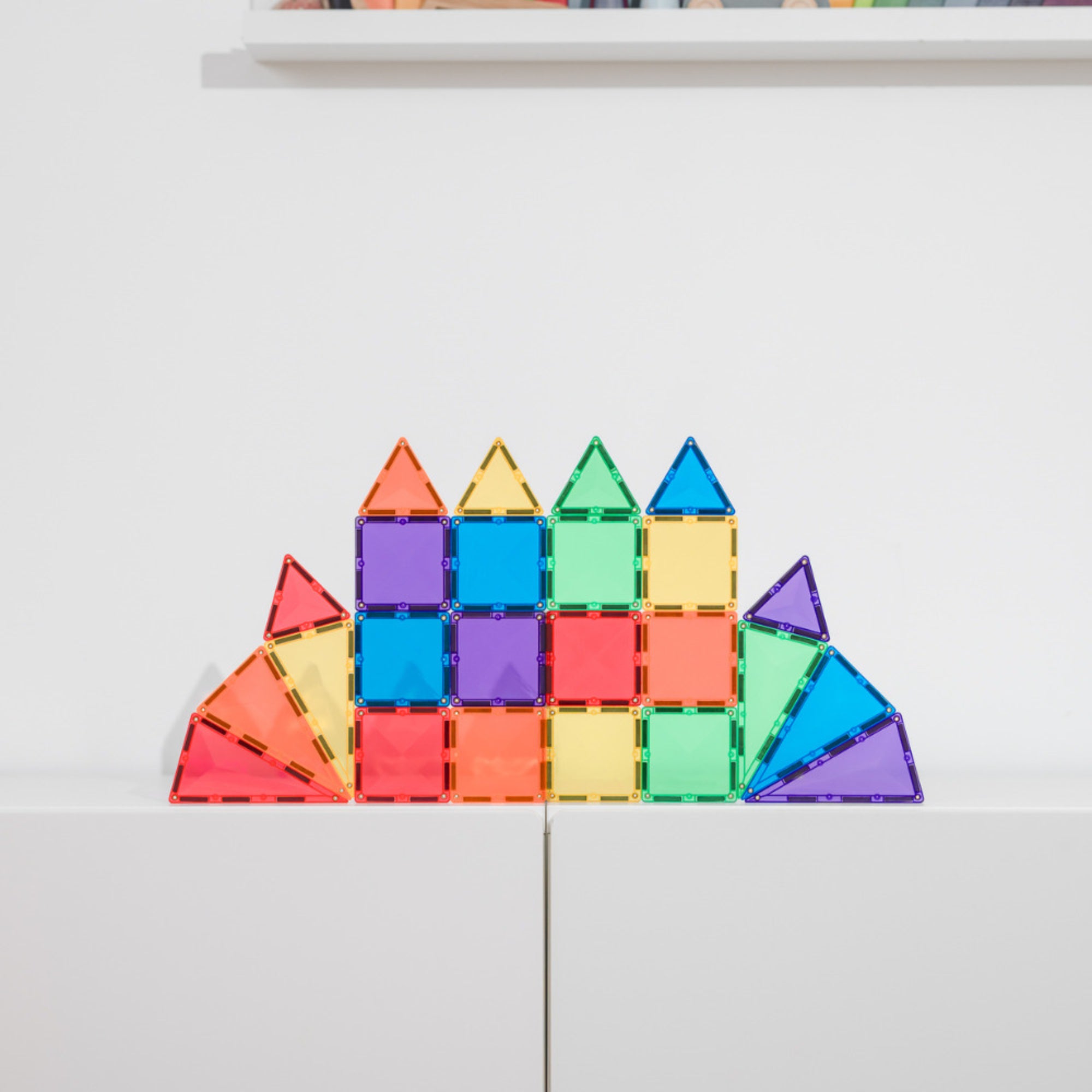 Connetix Multi Mini 24 Piece Magnetic Tiles Pack-Multi
