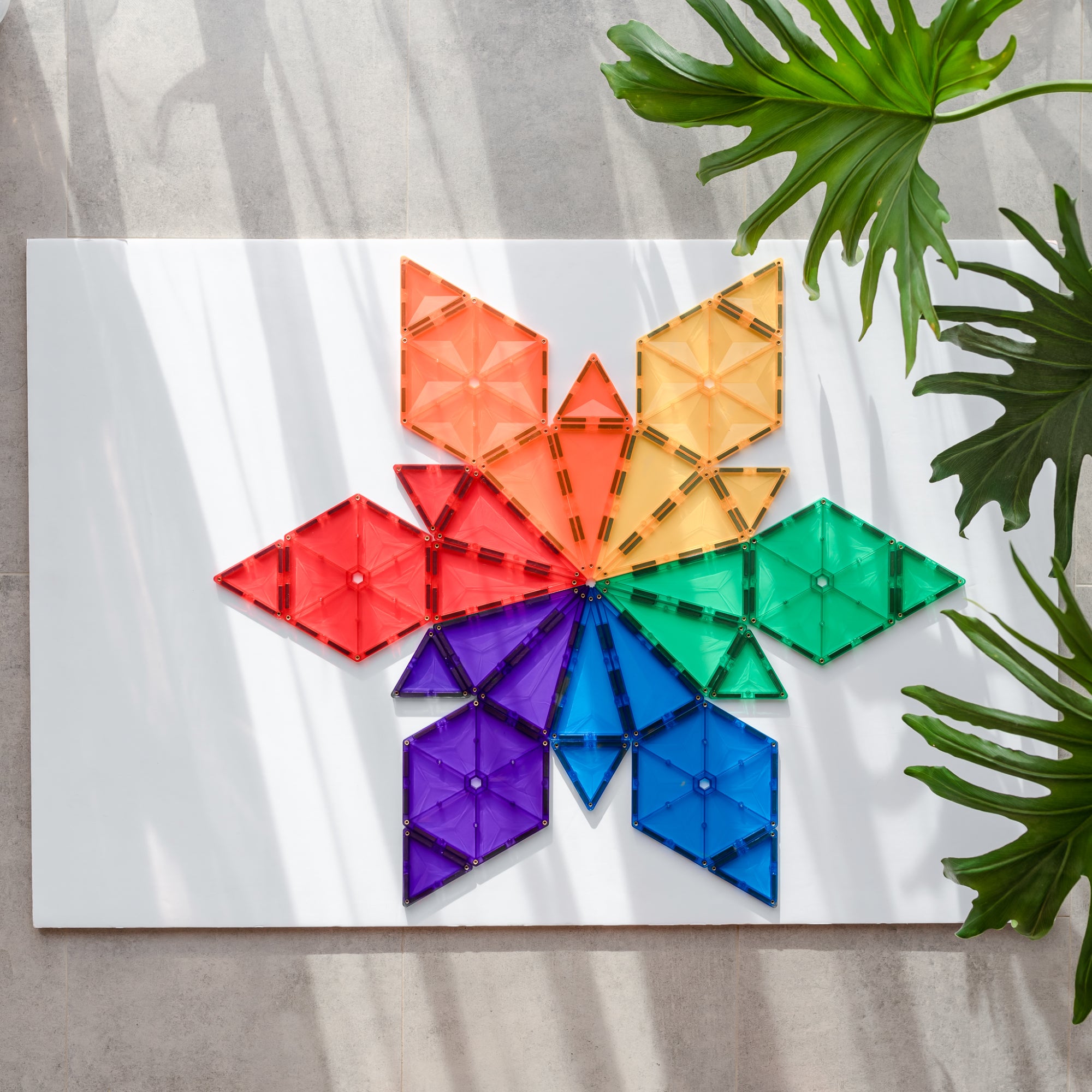 Connetix Multi Geometry 30 Piece Magnetic Tiles Pack-Multi
