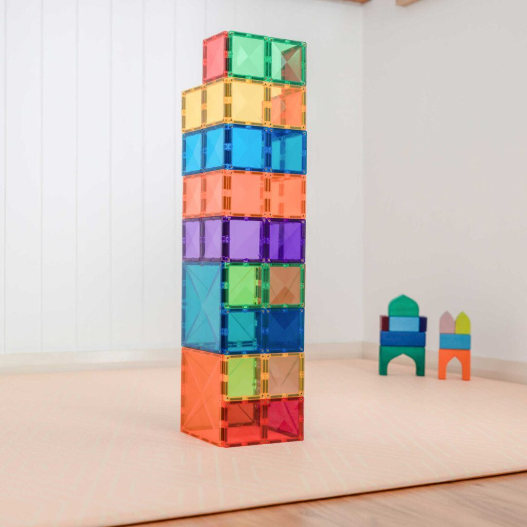 Connetix Multi Square 42 Piece Magnetic Tiles Pack-Multi