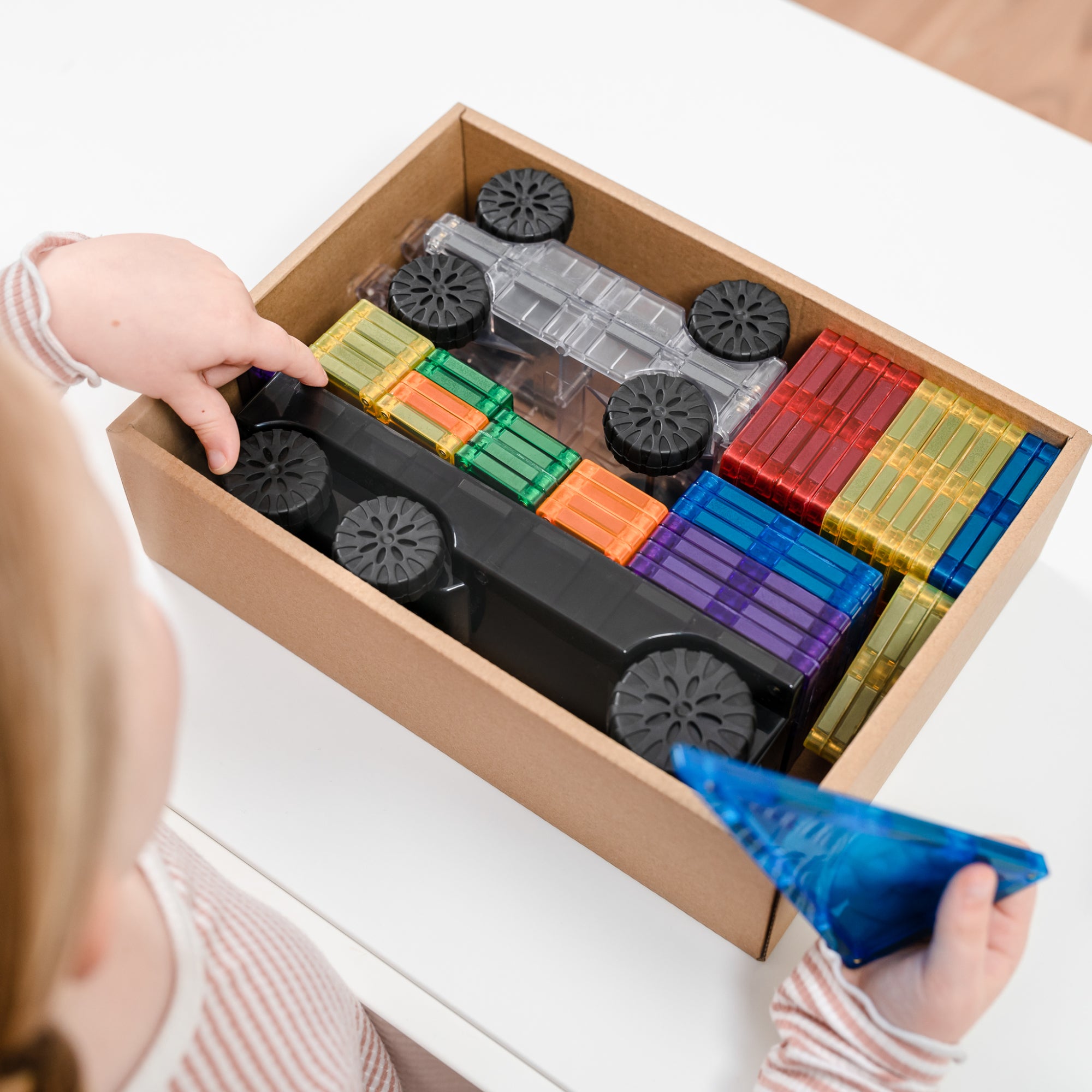 Connetix Multi Transport 50 Piece Magnetic Tiles Pack-Multi