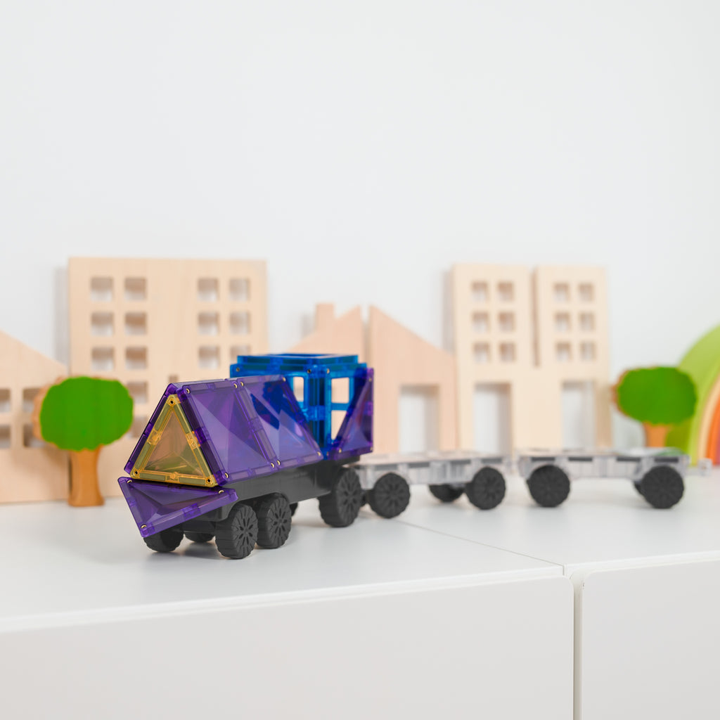 Connetix Multi Transport 50 Piece Magnetic Tiles Pack-Multi