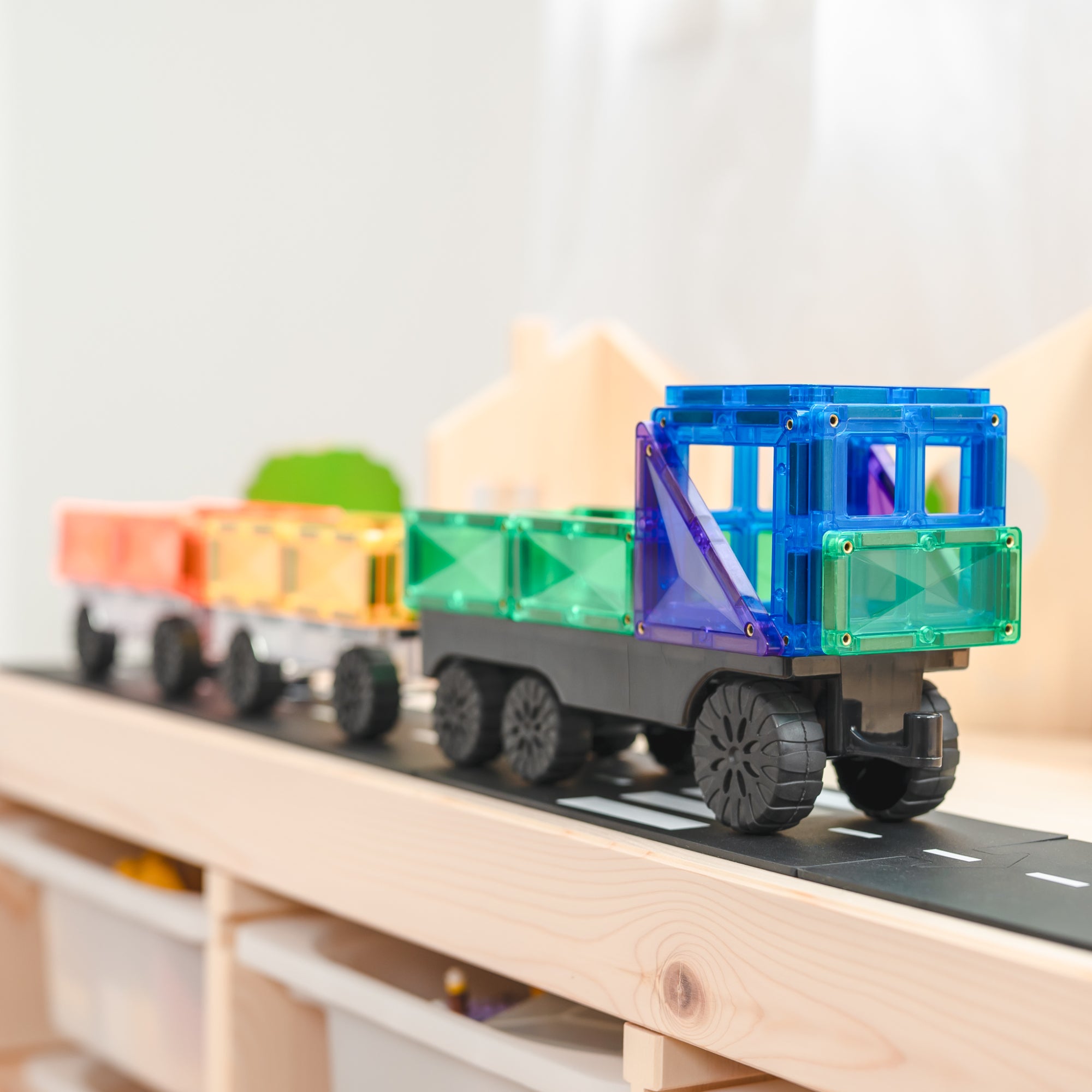 Connetix Multi Transport 50 Piece Magnetic Tiles Pack-Multi