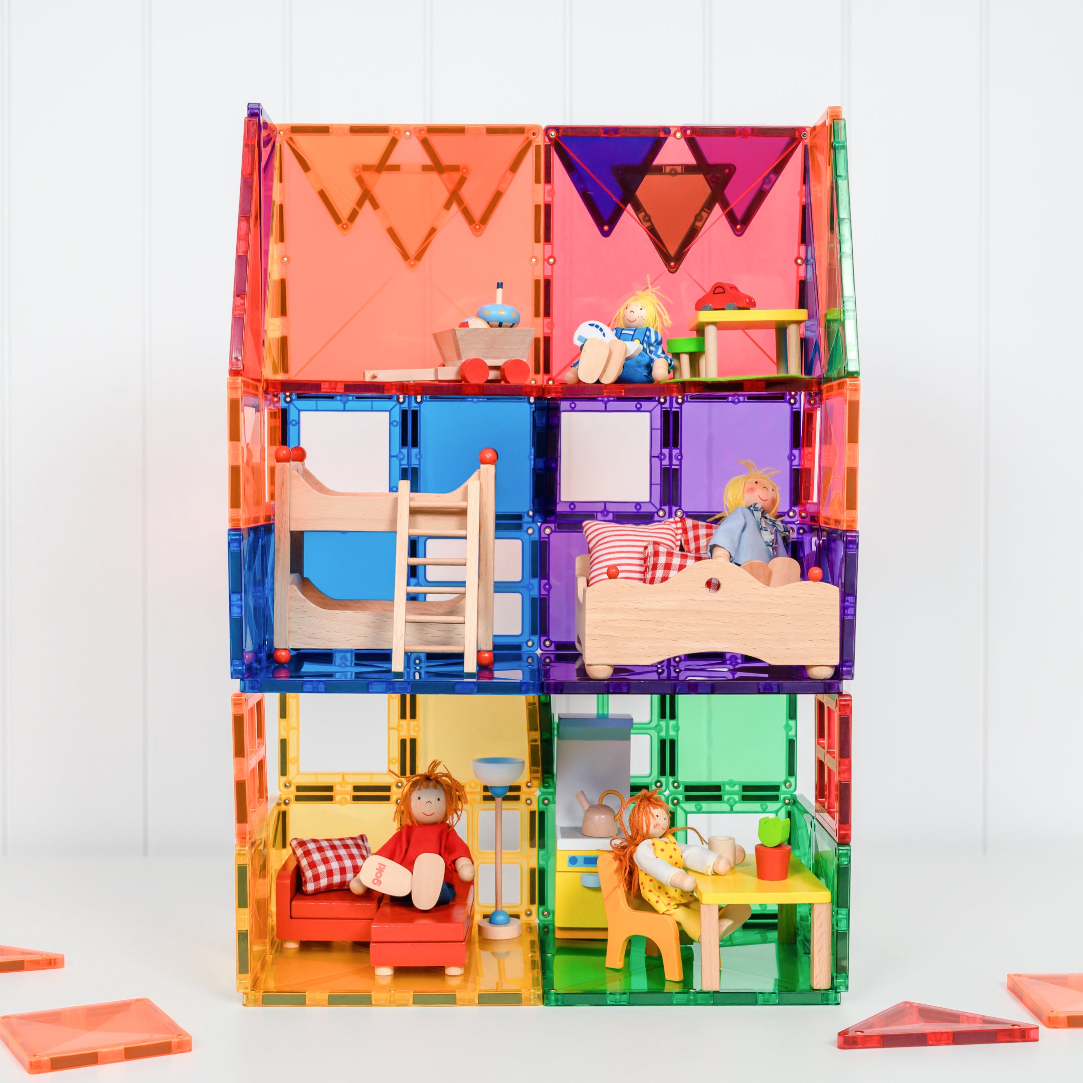Connetix Multi Starter 60 Piece Magnetic Tiles Pack-Multi