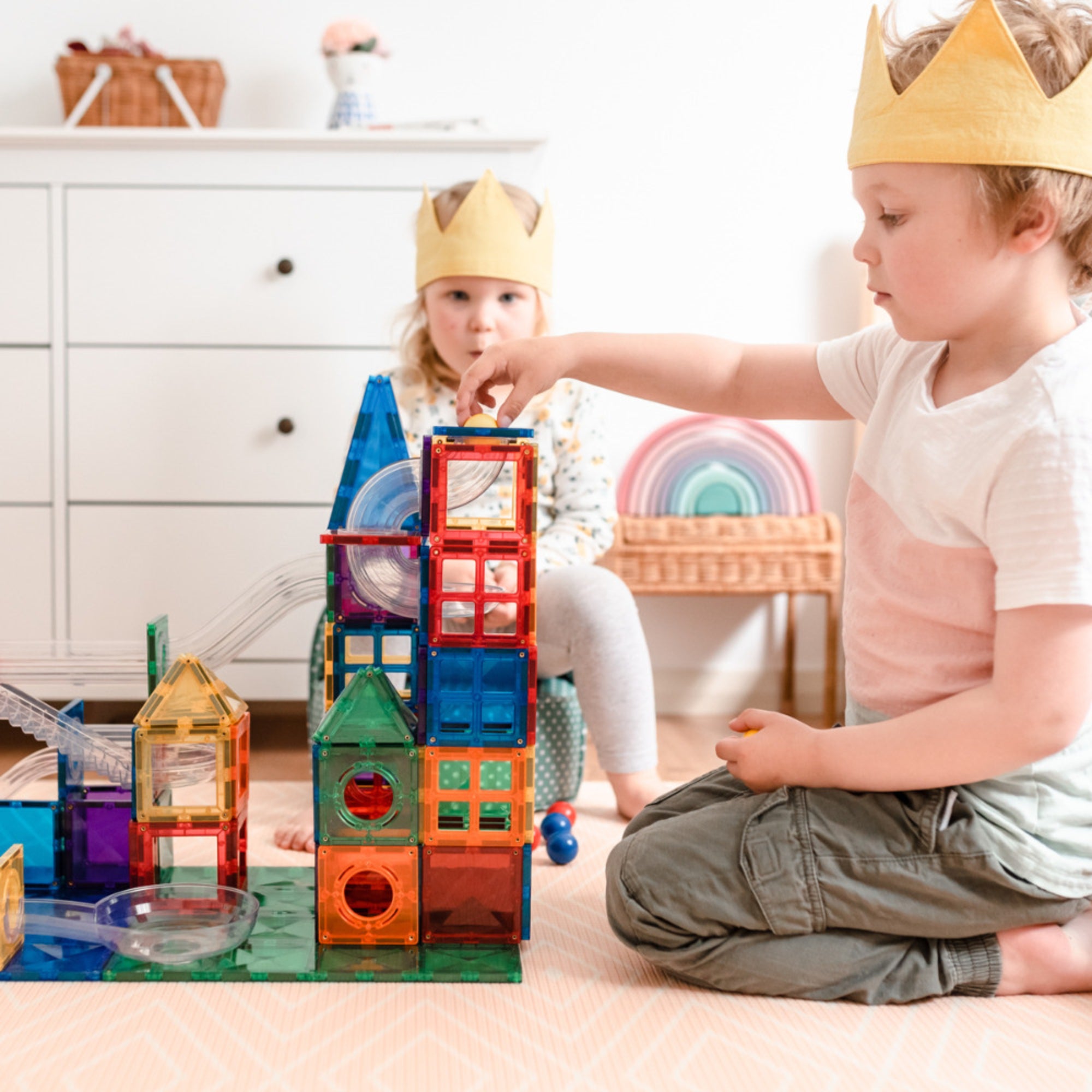 Connetix Multi Ball Run 92 Piece Magnetic Tiles Pack-Multi