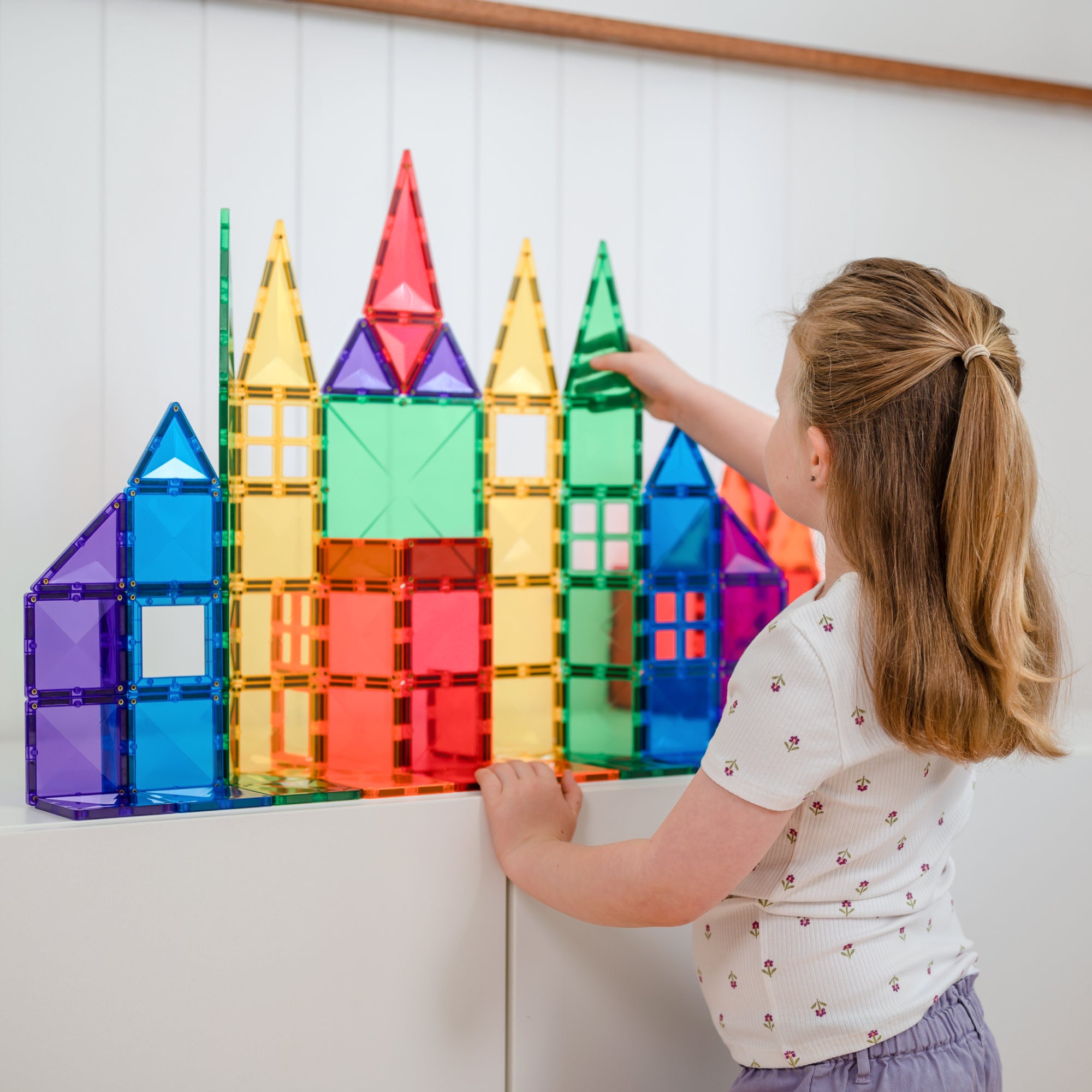 Connetix Multi Creative 102 Piece Magnetic Tiles Pack-Multi