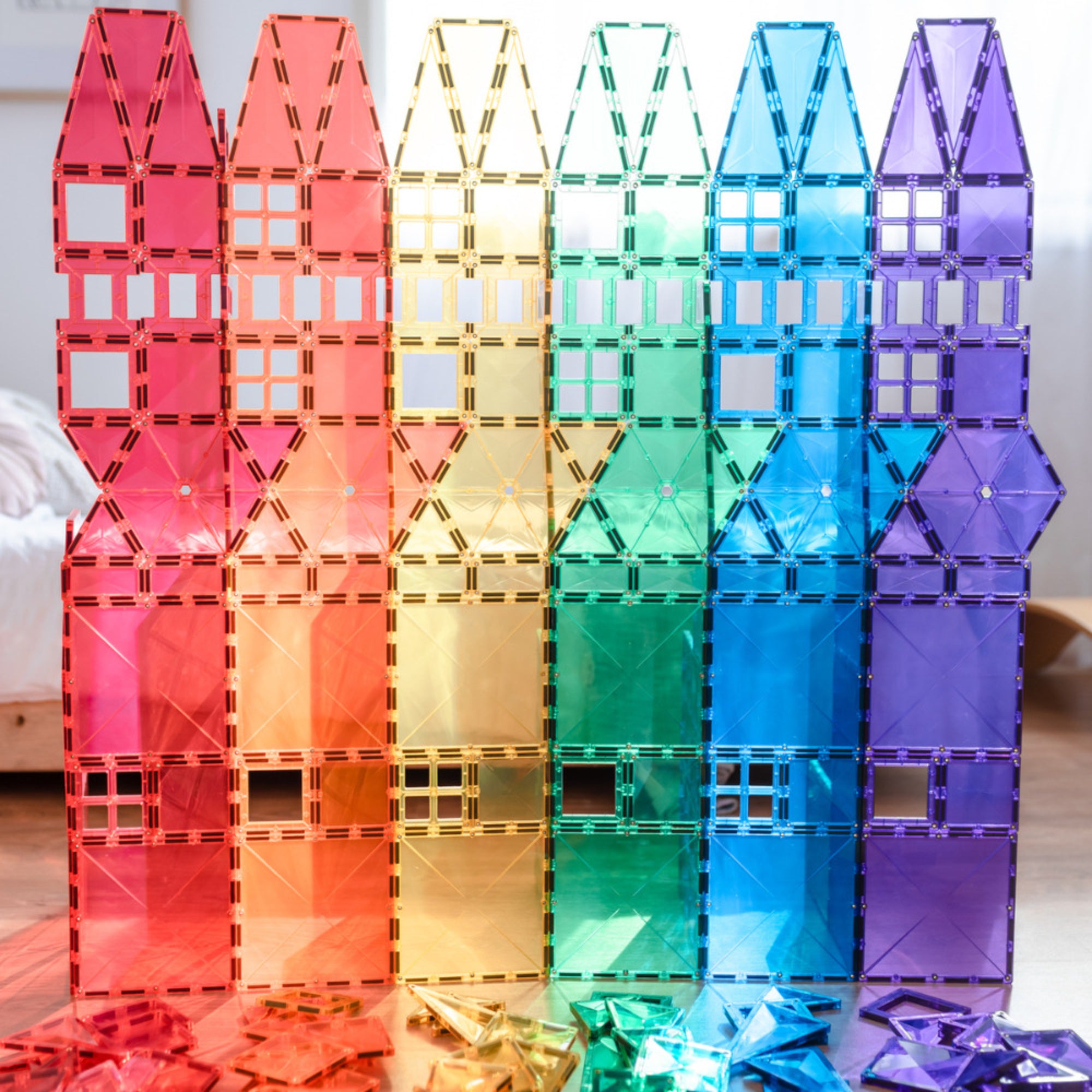 Connetix Multi Mega 212 Piece Magnetic Tiles Pack-Multi