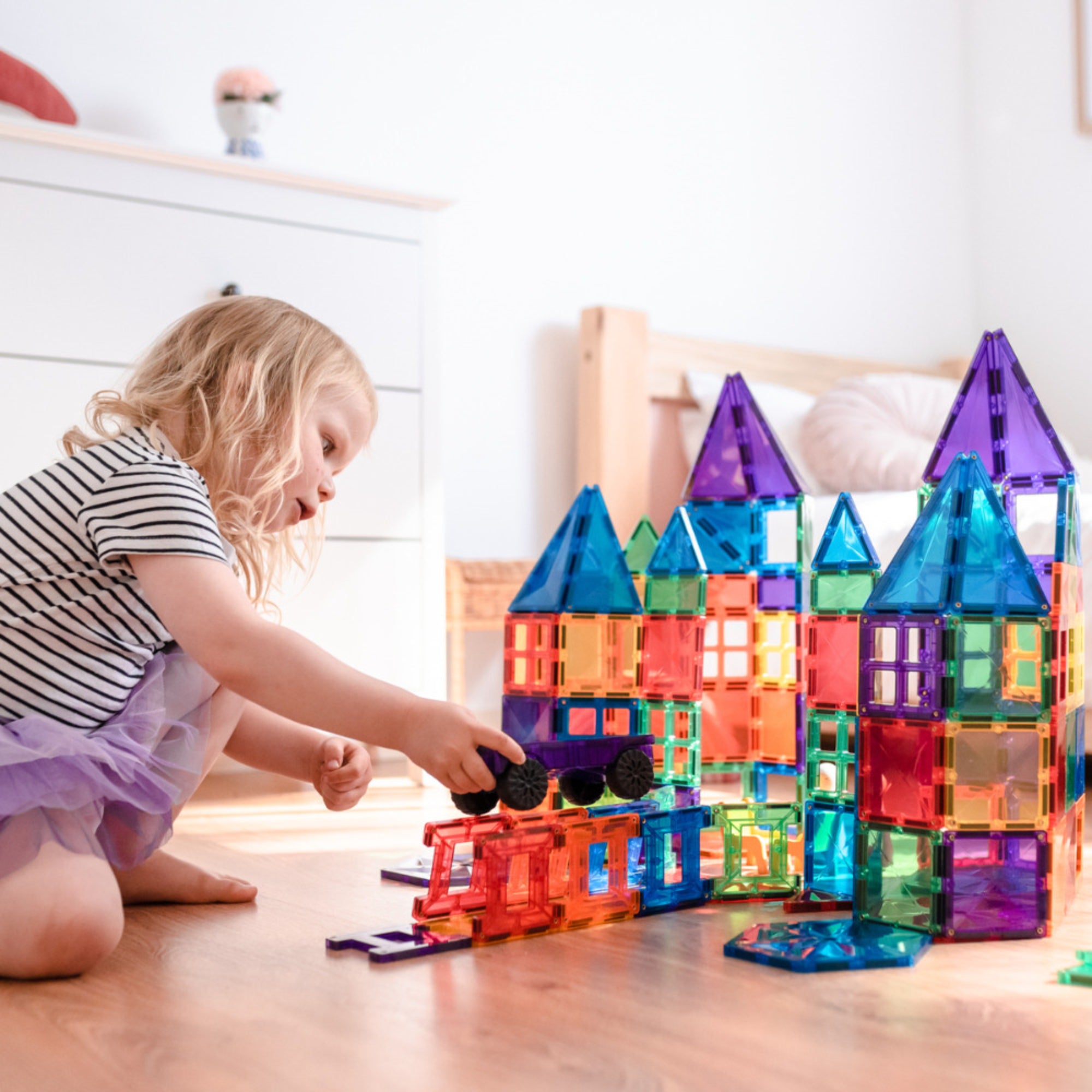 Connetix Multi Mega 212 Piece Magnetic Tiles Pack-Multi