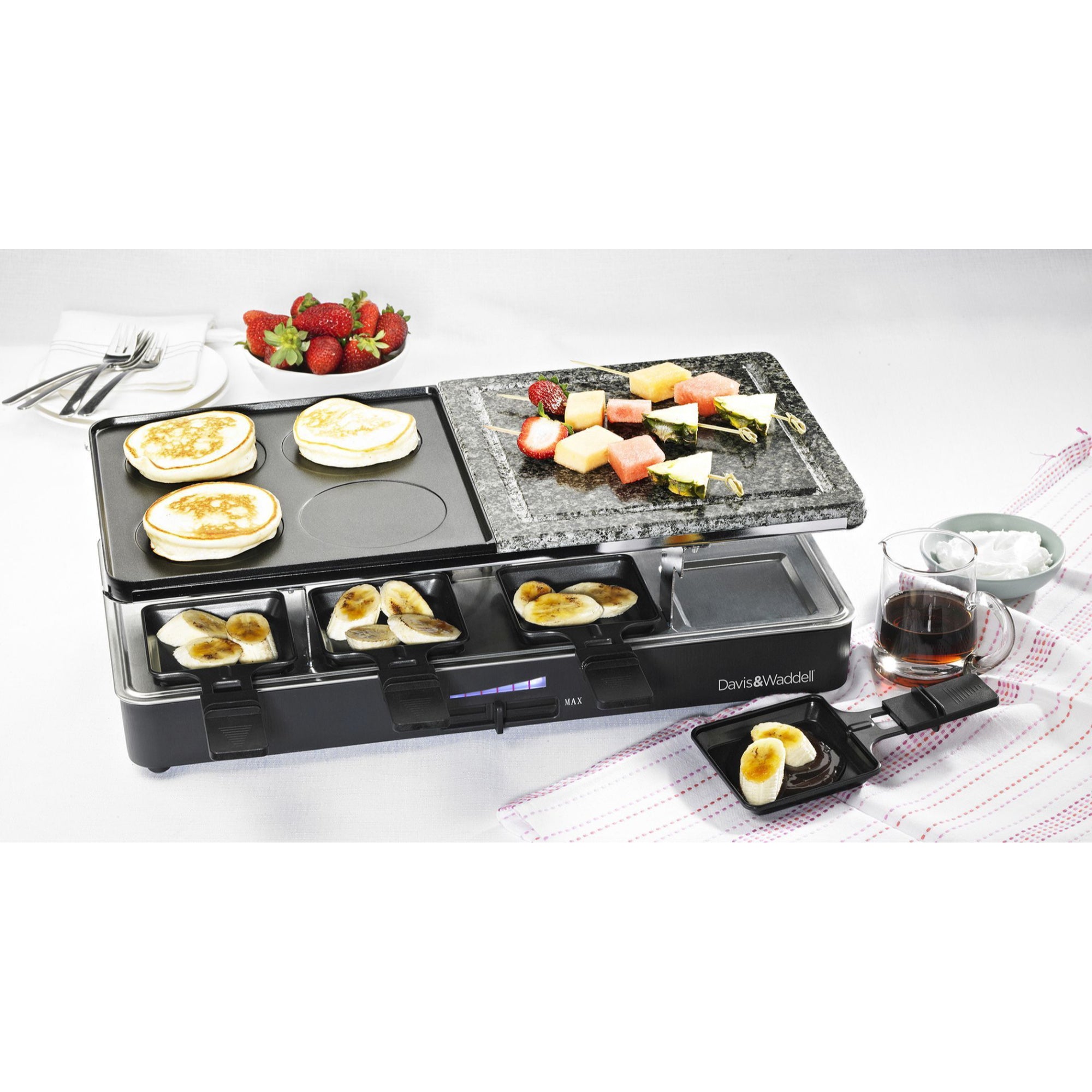 Davis & Waddell 8 Person Electric Party Grill Non-Stick Griddle Teppanyaki BBQ