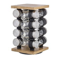 Davis & Waddell DES0304  Romano Spice Jar Set with Rack 16 Piece? Wood/ Stainles