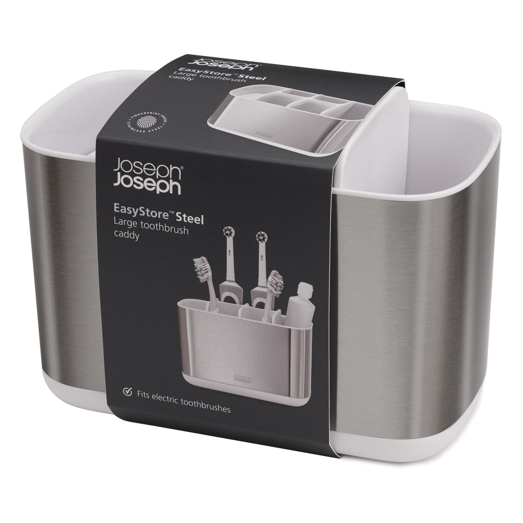 Joseph Joseph  EasyStore Steel Toothbrush Holder - Large
