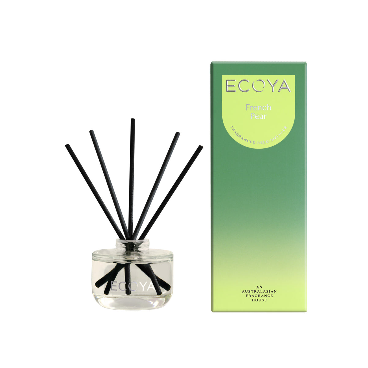 Ecoya French Pear Mini Reed Diffuser - Green