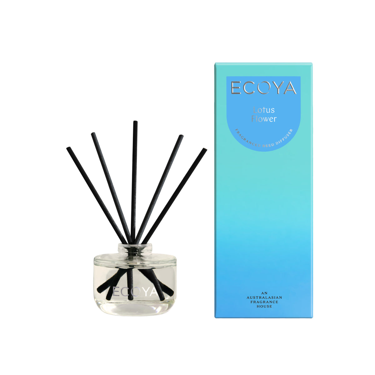 Ecoya Lotus Flower Mini Reed Diffuser - Blue
