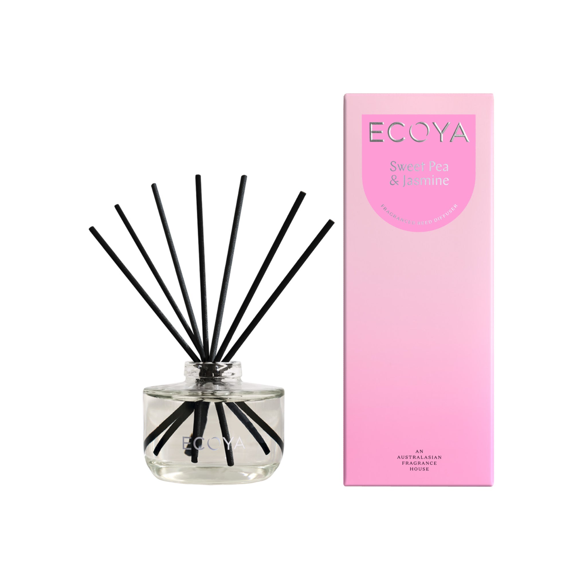 Ecoya Sweet Pea Jasmine Reed Diffuser - Pink