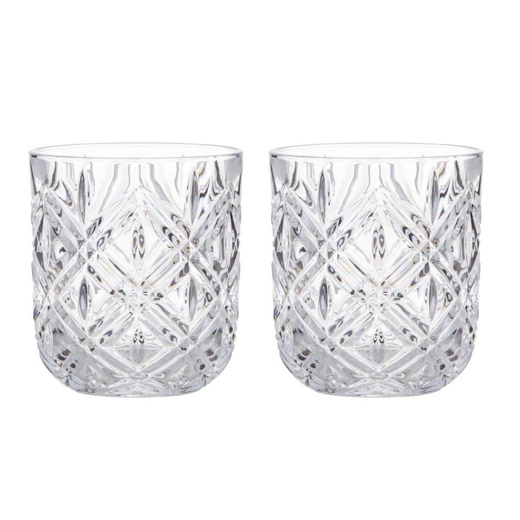 Davis & Waddell Fine Foods Deluxe Double Old Fashion - Set of 2 DTA0562 - Clear