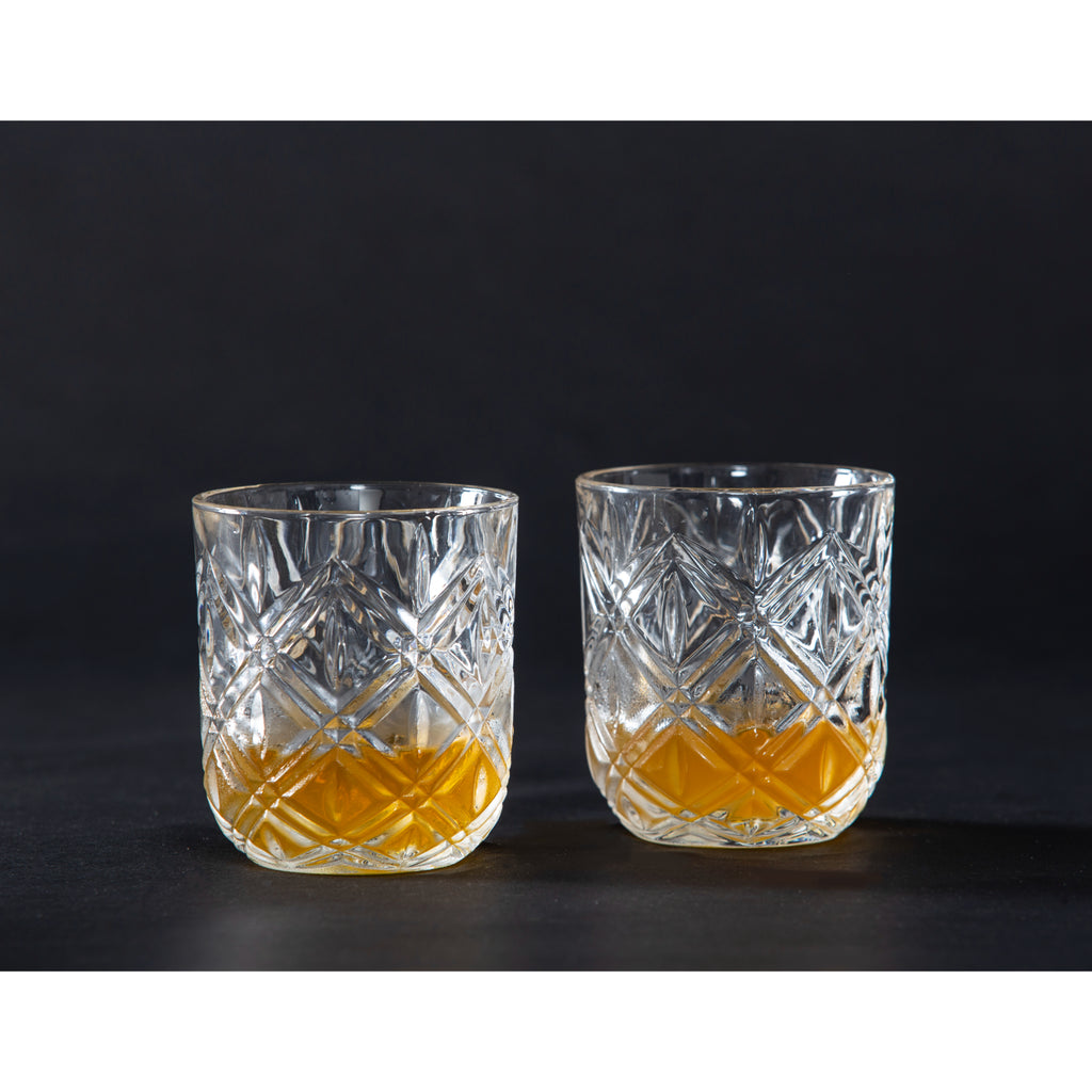 Davis & Waddell Fine Foods Deluxe Double Old Fashion - Set of 2 DTA0562 - Clear