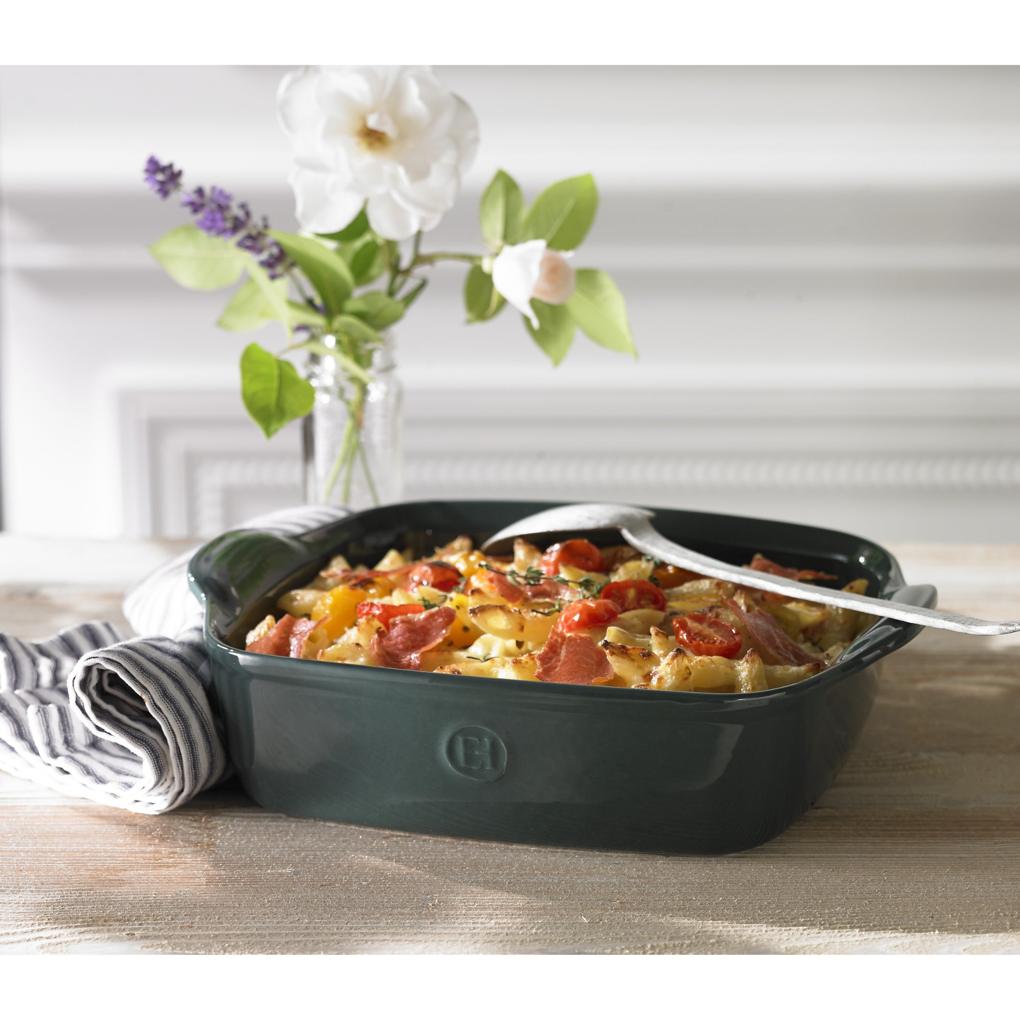 Emile Henry Square Oven Dish - Charcoal