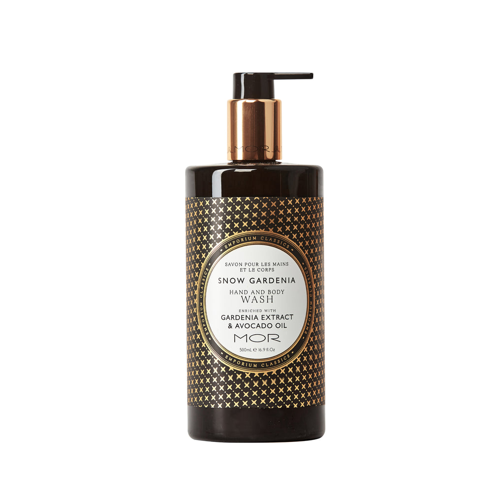MOR Snow Gardenia Hand & Body Wash and Hand & Body Lotion Set