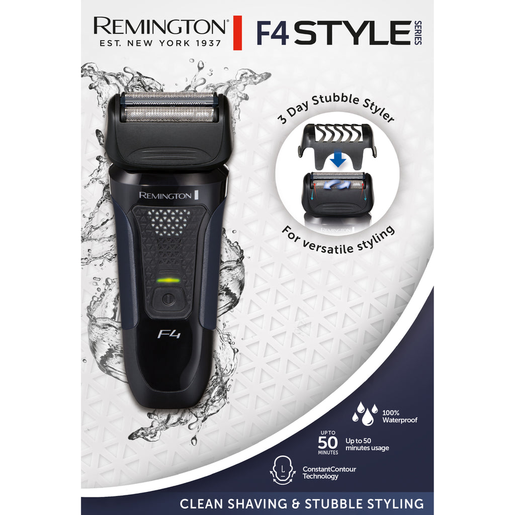 Remington F4 Style Series Foil Shaver-Black/Bule