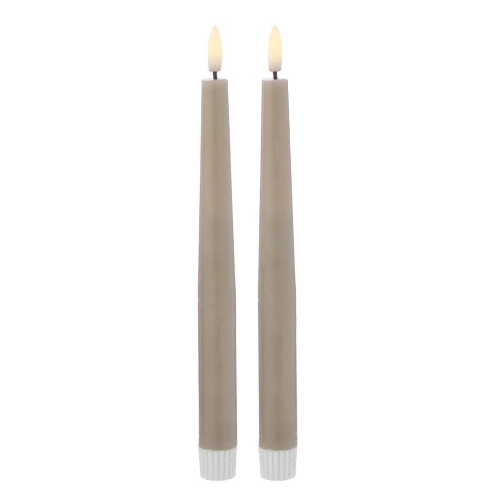 Amalfi Hughe LED Flickering Candle 6 Pack - Taupe