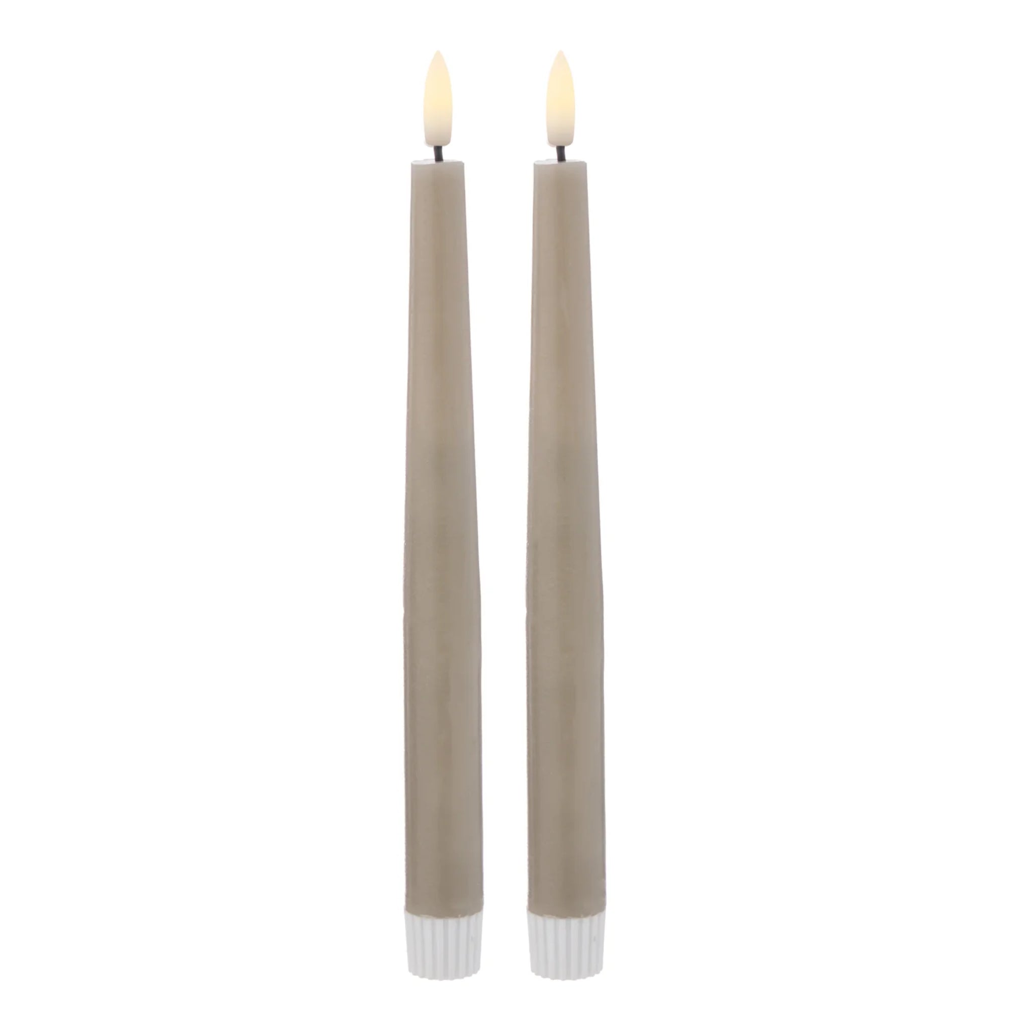 Amalfi Hughe LED Flickering Candle 6 Pack - Taupe