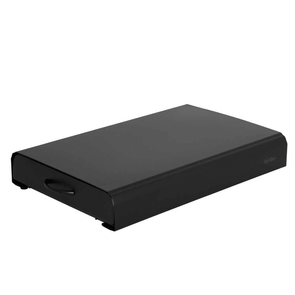 Leaf & Bean Steel Coffee Machine Board with Capsule Drawer - Black