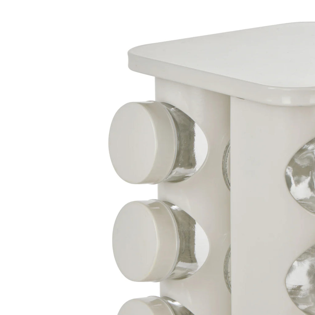 Davis & Waddell Newbury S/S Spice Rack Jar 16 Piece Set - Cream